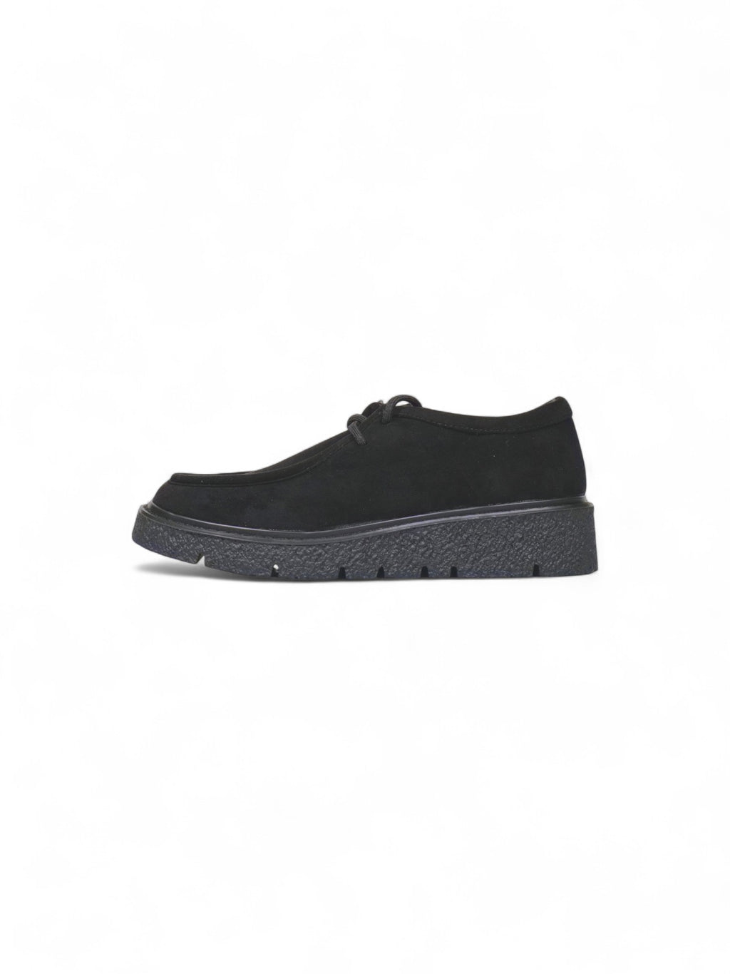 Zapatos tipo Wallabee en ante con suela gruesa cómoda – Calzado casual urbano disponible en verde marrón y negro