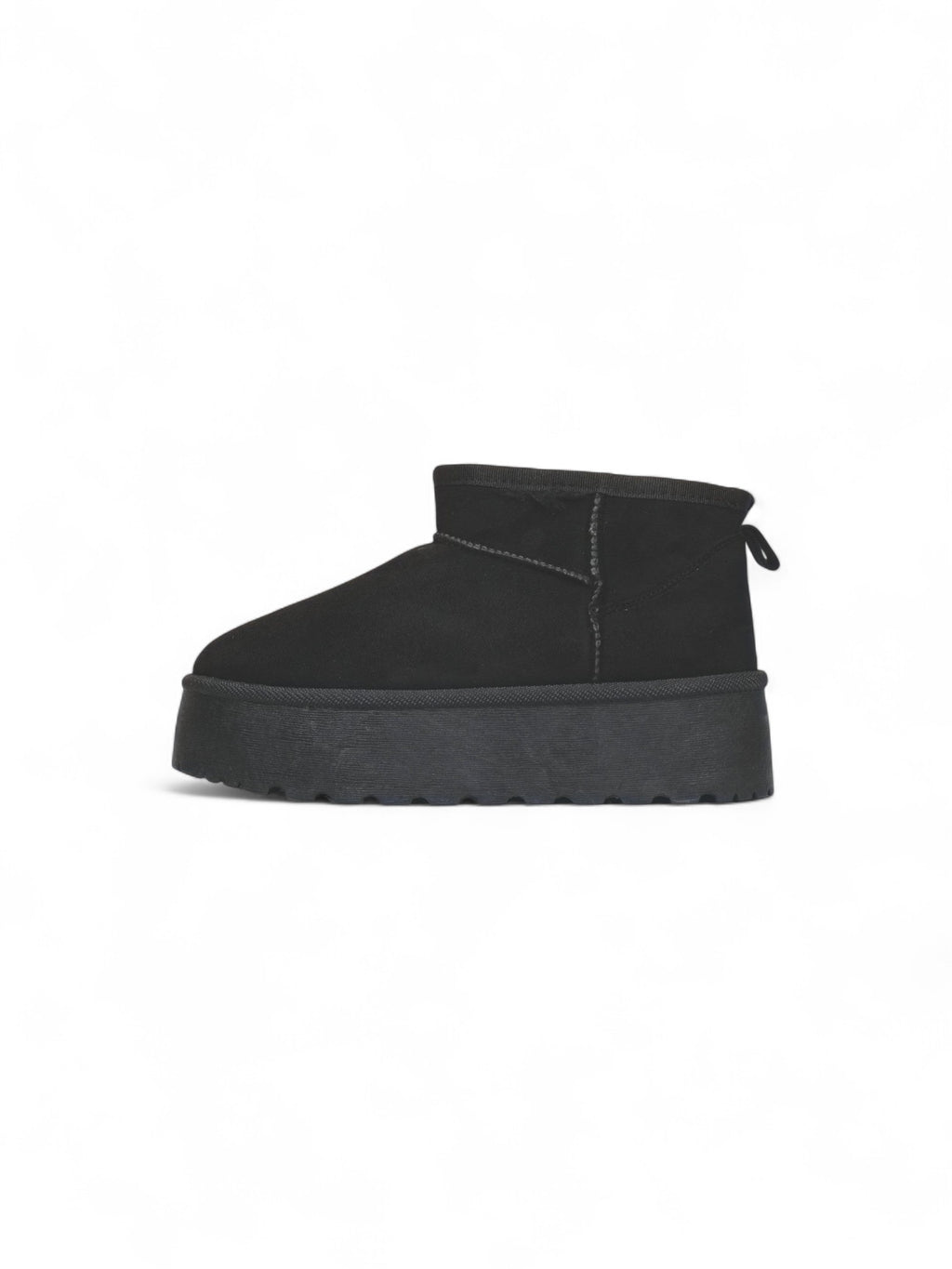 Botines de invierno con plataforma para mujer en gamuza textura de terciopelo con forro cálido – Botas estilo snow boots