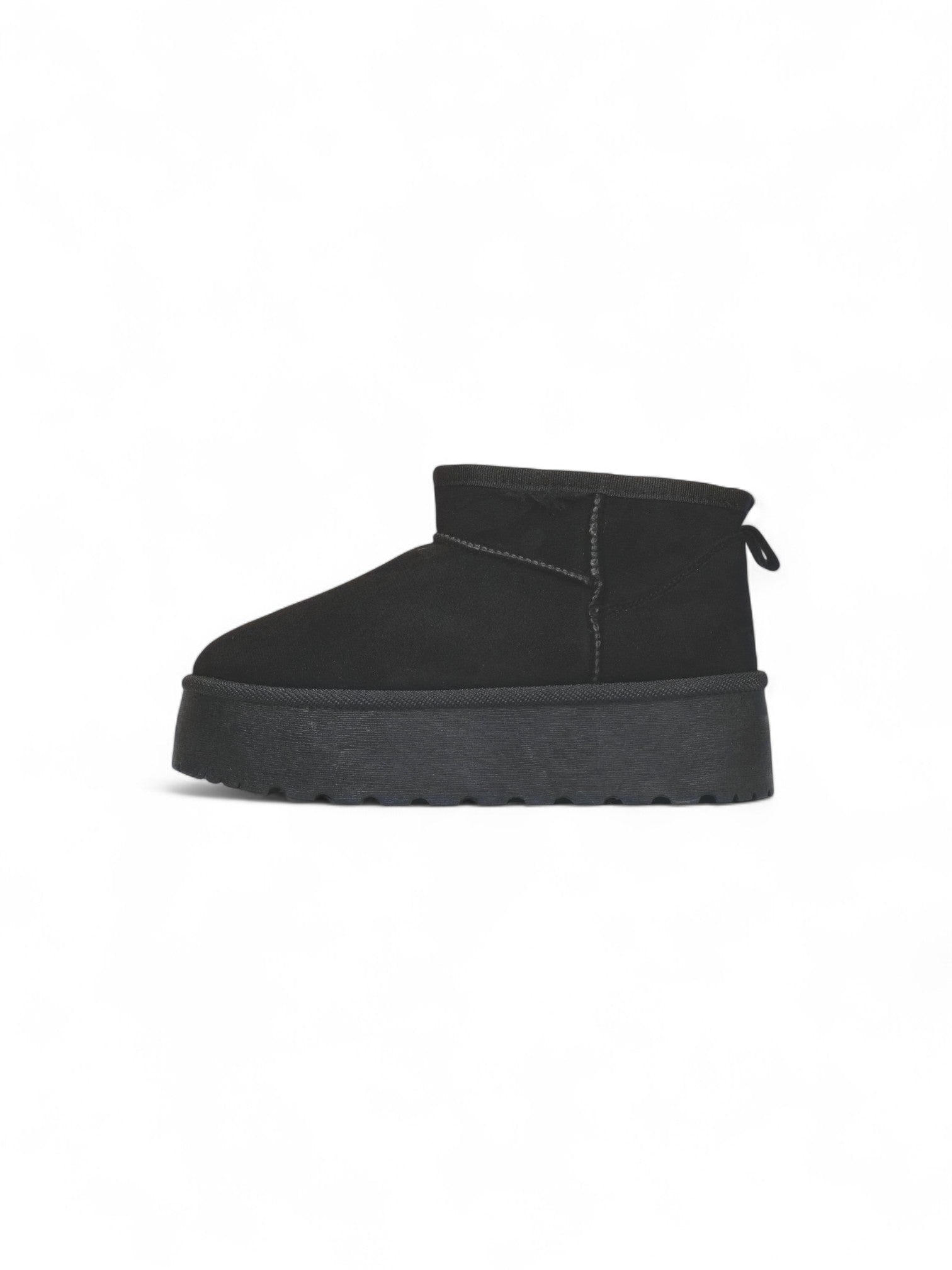 Botines de invierno con plataforma para mujer en gamuza textura de terciopelo con forro cálido – Botas estilo snow boots