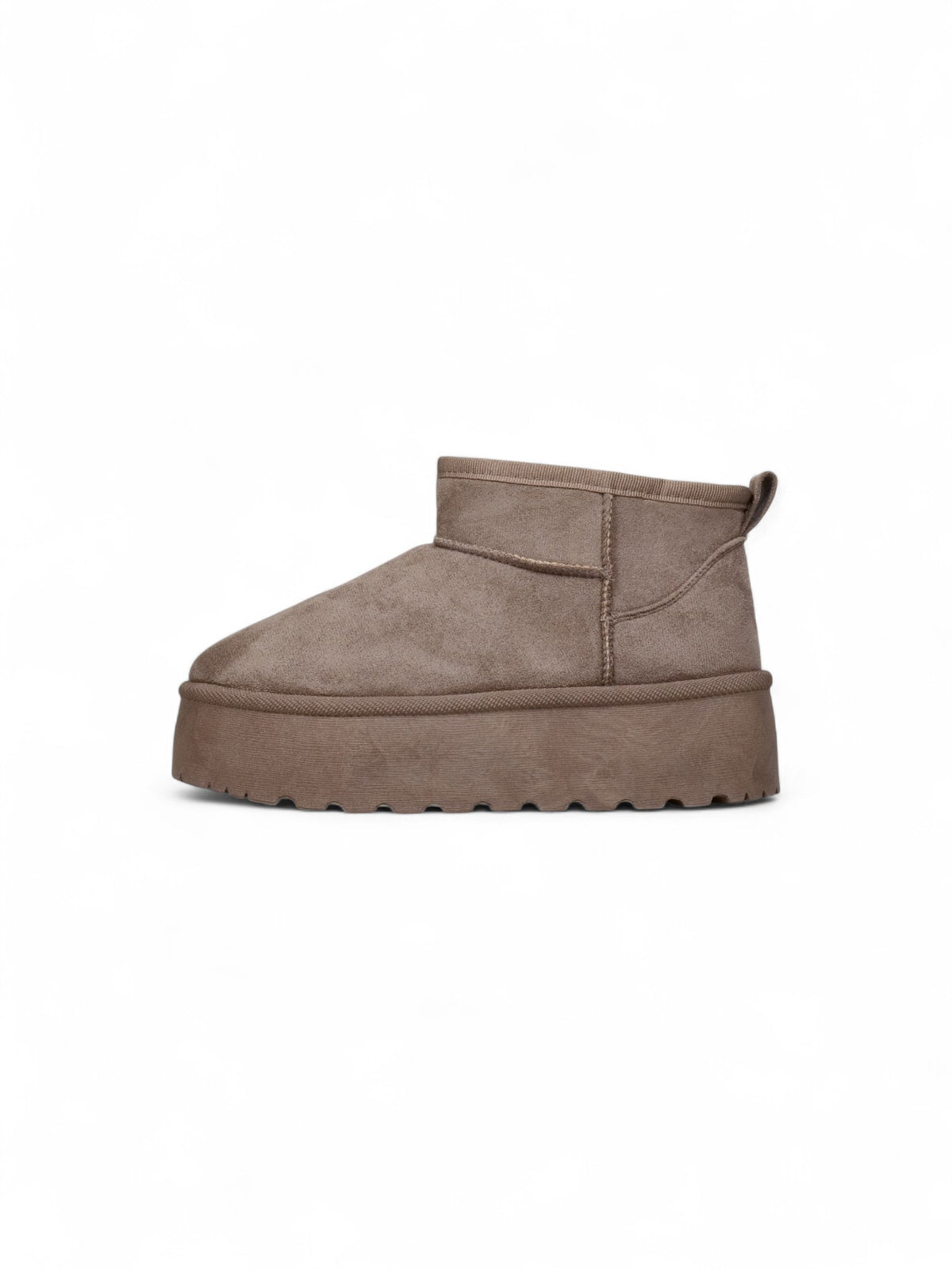 Botines de invierno con plataforma para mujer en gamuza textura de terciopelo con forro cálido – Botas estilo snow boots