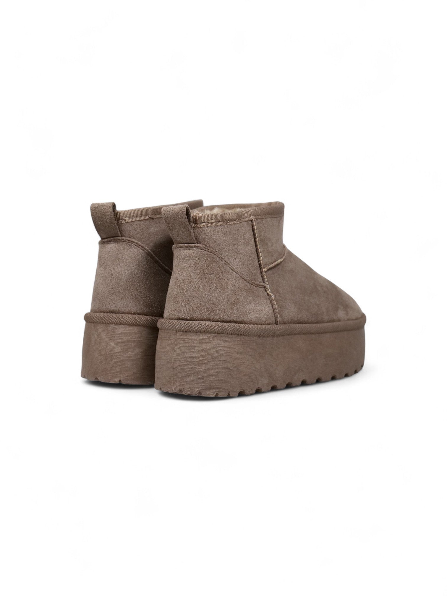 Botines de invierno con plataforma para mujer en gamuza textura de terciopelo con forro cálido – Botas estilo snow boots