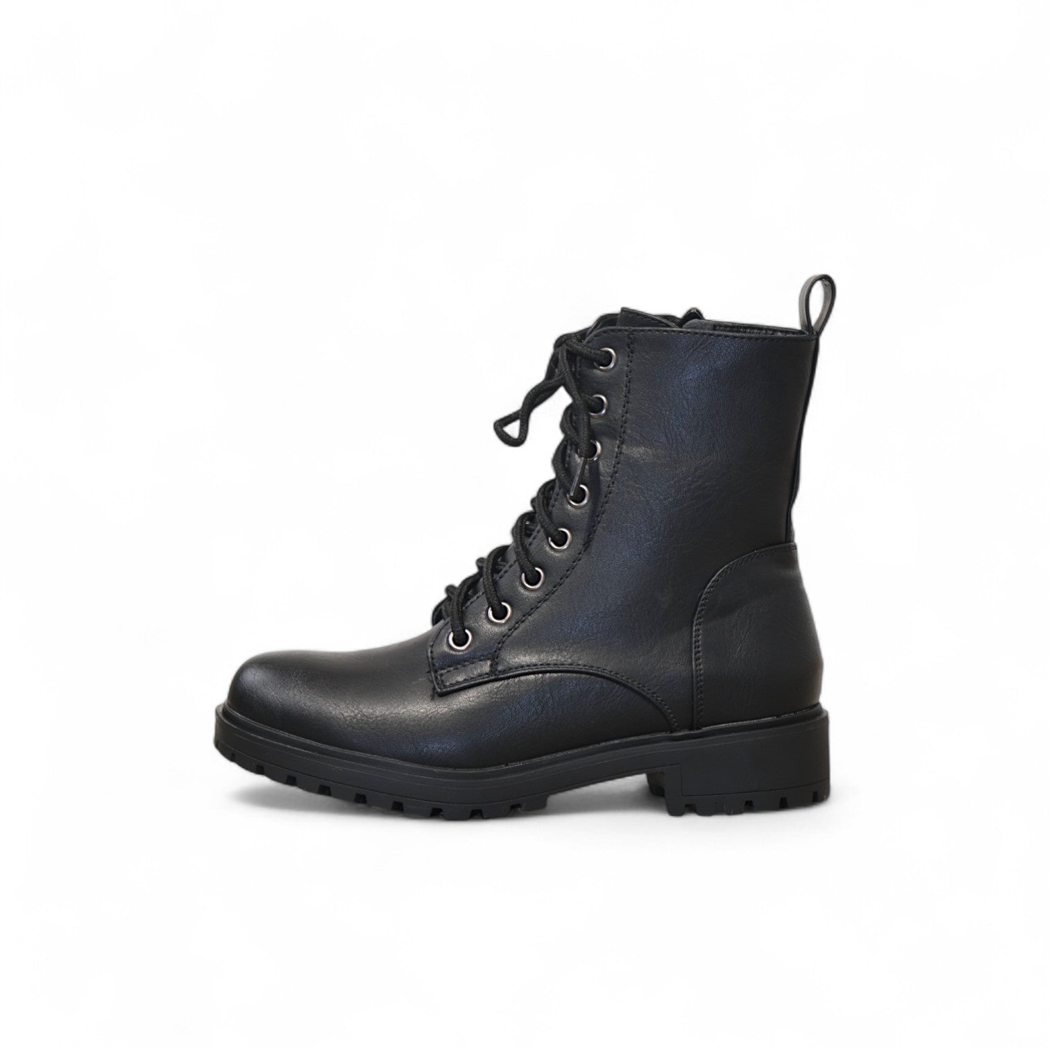 Botines militares básicos con cordones estilo combat boots