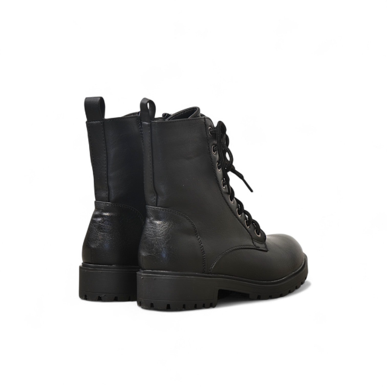 Botines militares básicos con cordones estilo combat boots