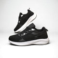 Zapatillas deportivas de mujer con tejido transpirable y suela ligera, negro y negro degradado