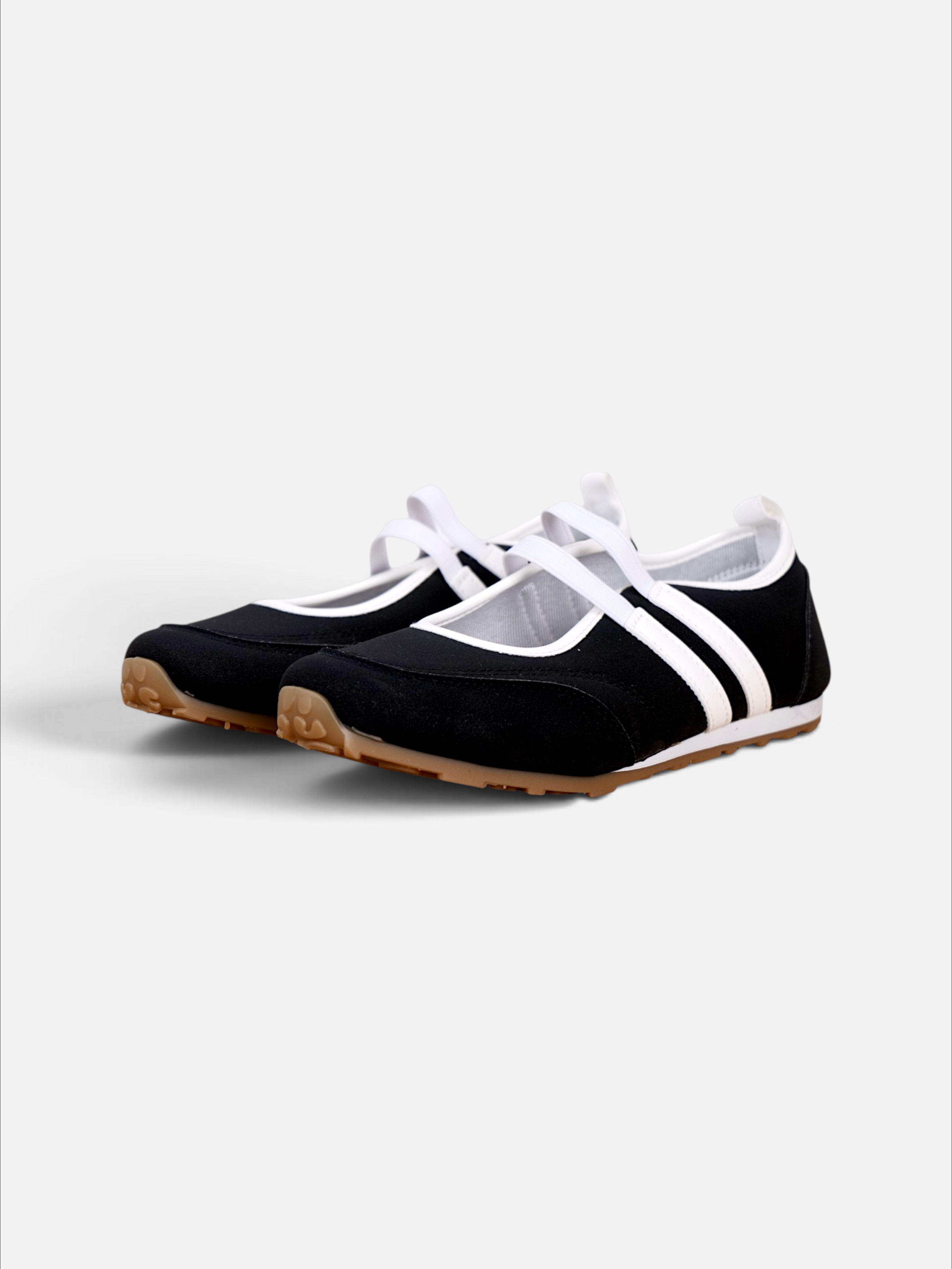 Zapatillas Mujer con Doble Tira Elástica y Suela Antideslizante, Planos Casual Urbanos en Cuero Sintético y Gamuza Sintética, Estilo Bailarina Moderno Cómodo para Diario