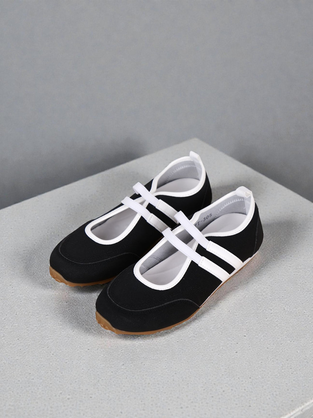 Zapatillas Mujer con Doble Tira Elástica y Suela Antideslizante, Planos Casual Urbanos en Cuero Sintético y Gamuza Sintética, Estilo Bailarina Moderno Cómodo para Diario