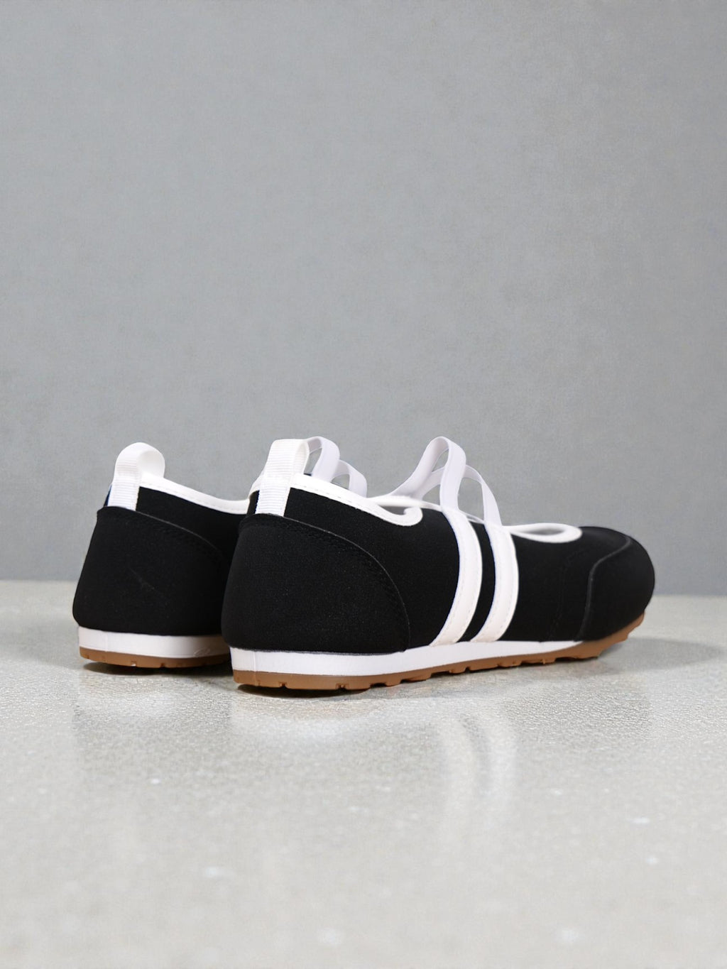 Zapatillas Mujer con Doble Tira Elástica y Suela Antideslizante, Planos Casual Urbanos en Cuero Sintético y Gamuza Sintética, Estilo Bailarina Moderno Cómodo para Diario