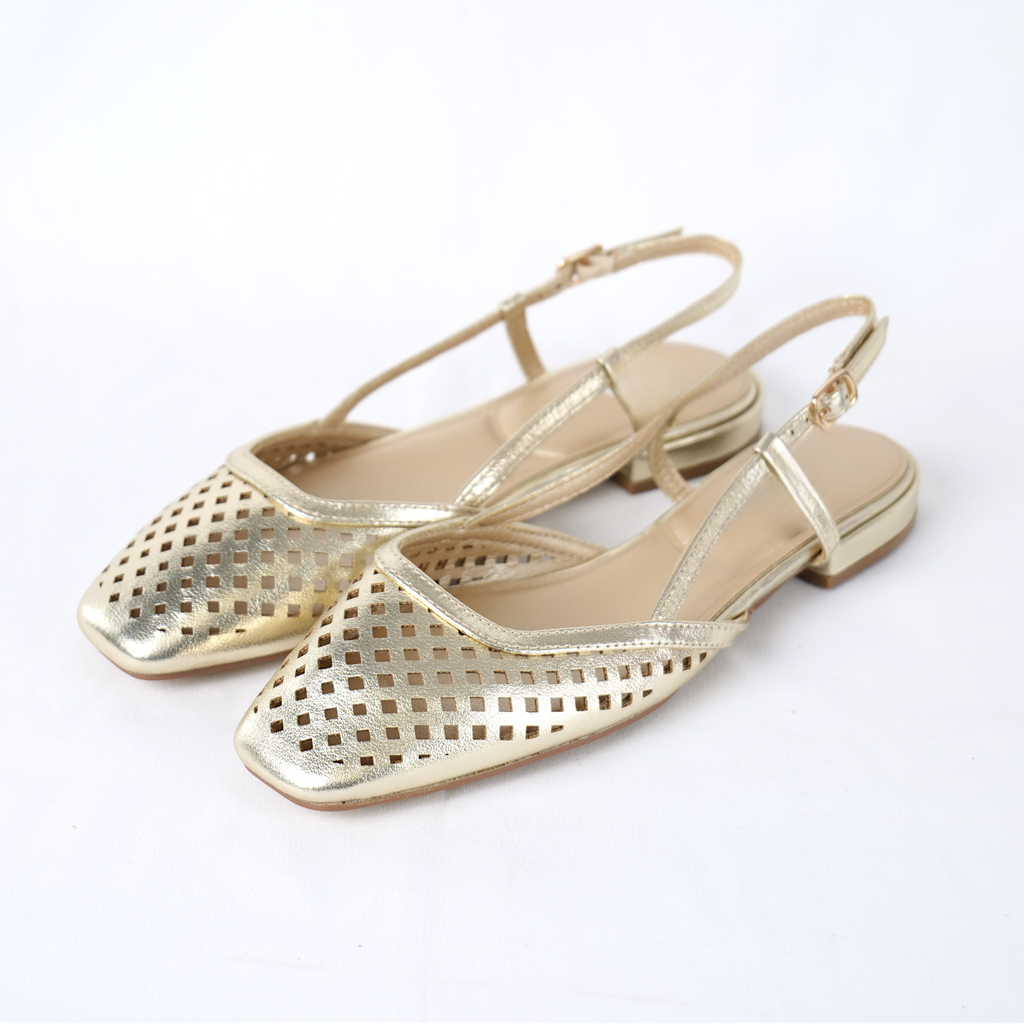 Bailarinas destalonadas para mujer con diseño troquelado y punta fina, estilo elegante y cómodo ideal para verano, eventos y looks casual chic