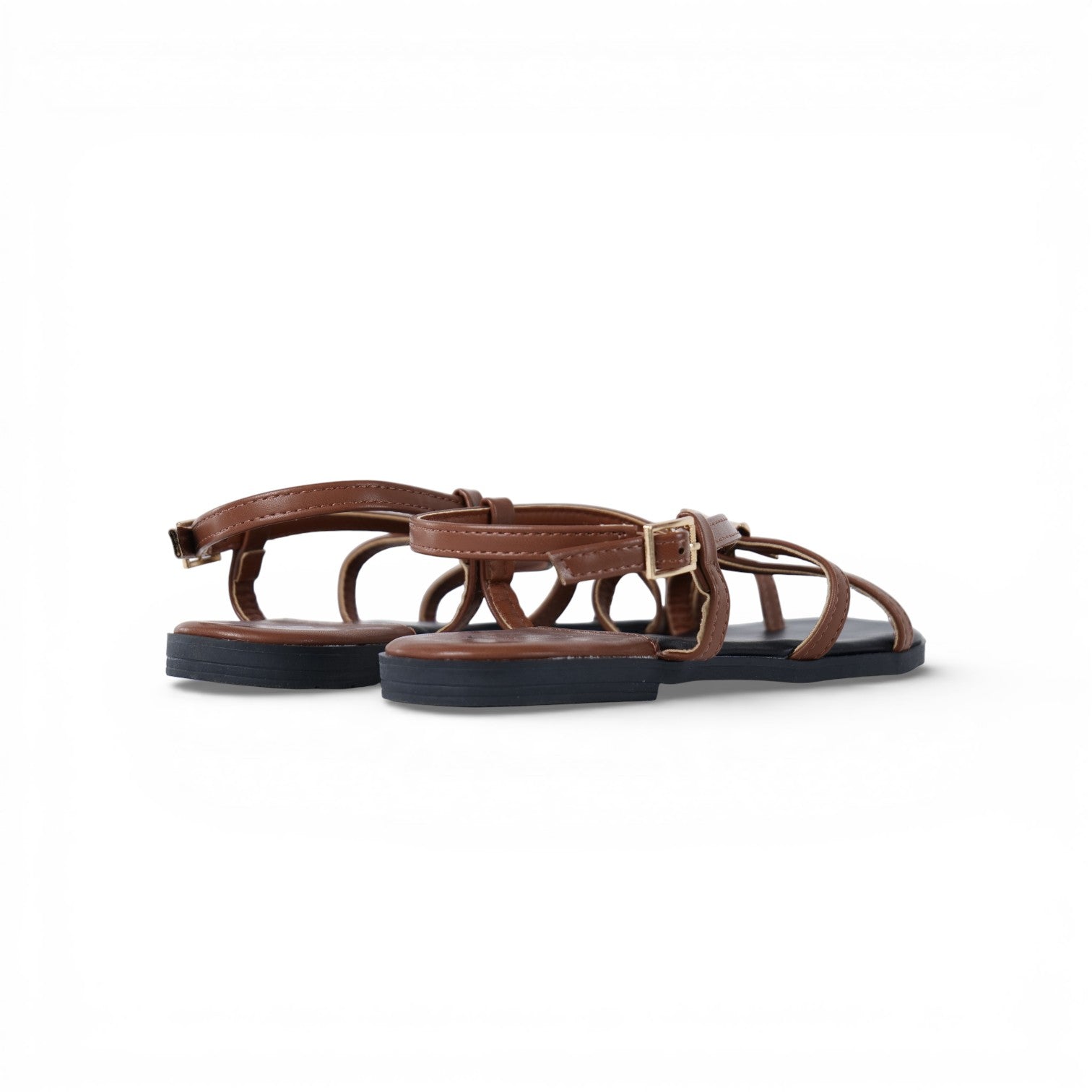 Sandalias Mujer Planas con Tiras Finas con Adorno Estrella Del Mar Decorativa para Verano