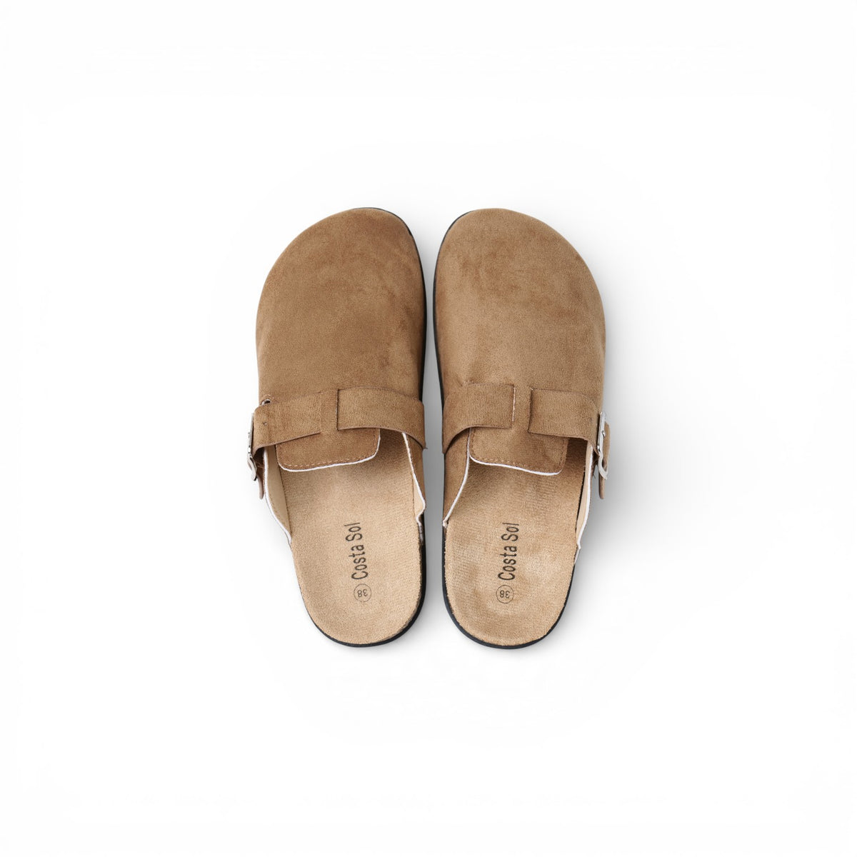 Zapatos destalonados planos con plantilla cómoda y suela efecto corcho, casual otoño invierno