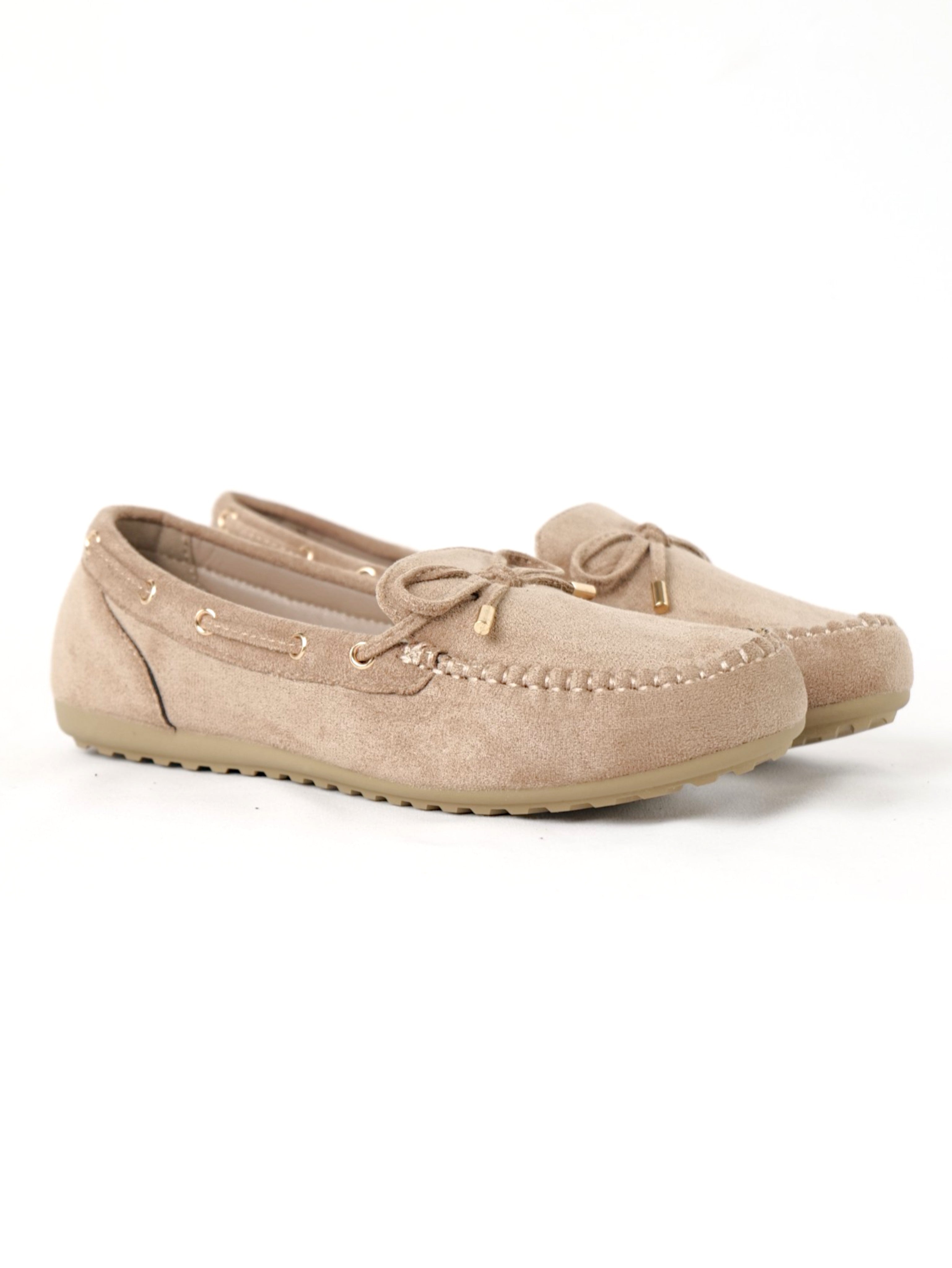Mocasines planos para mujer con lazo decorativo y costuras tipo moccasin, zapatos casuales en efecto ante con detalle de cordón y ojales metálicos, mocasines cómodos para diario, oficina y looks casuales