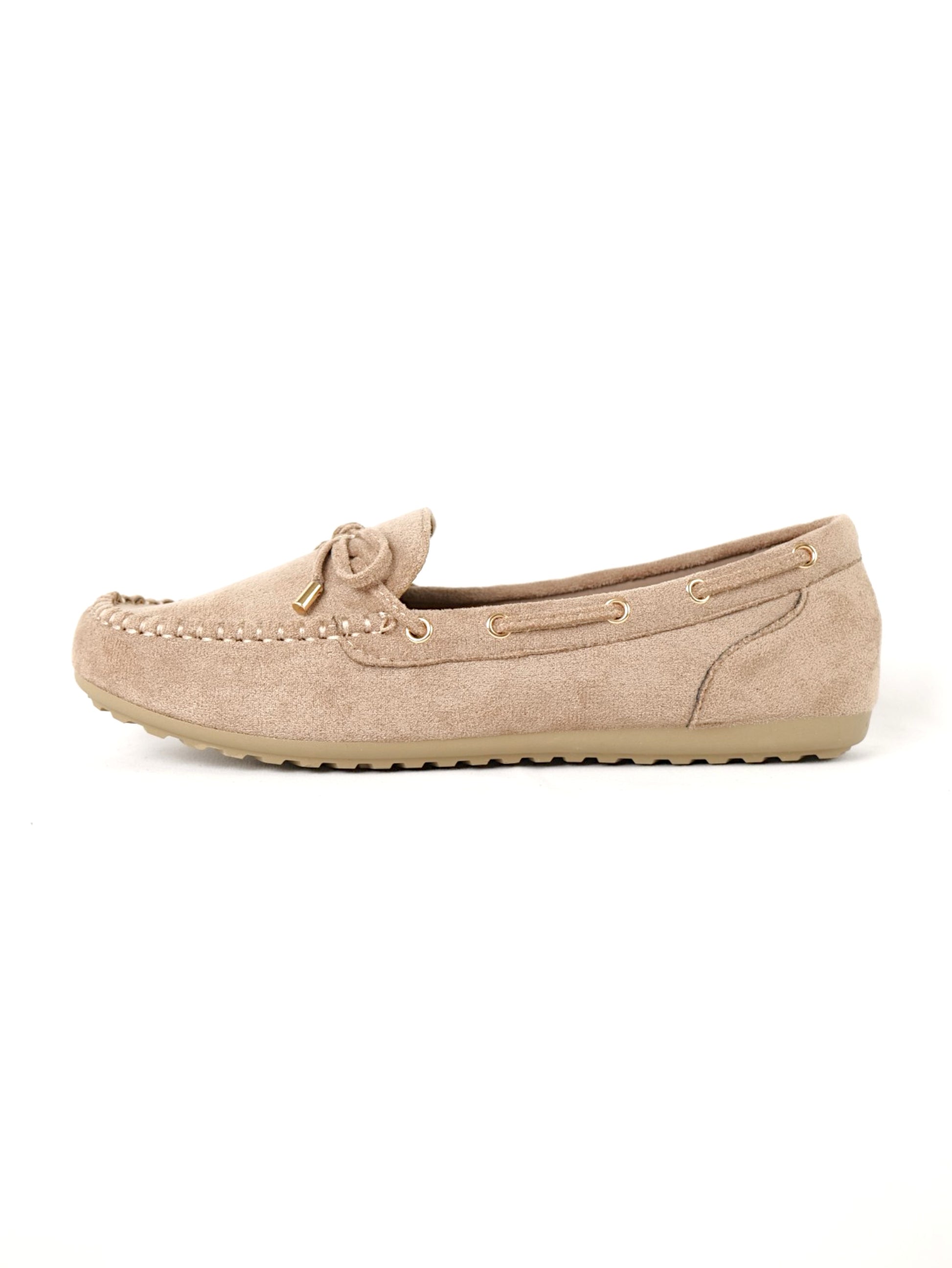 Mocasines planos para mujer con lazo decorativo y costuras tipo moccasin, zapatos casuales en efecto ante con detalle de cordón y ojales metálicos, mocasines cómodos para diario, oficina y looks casuales