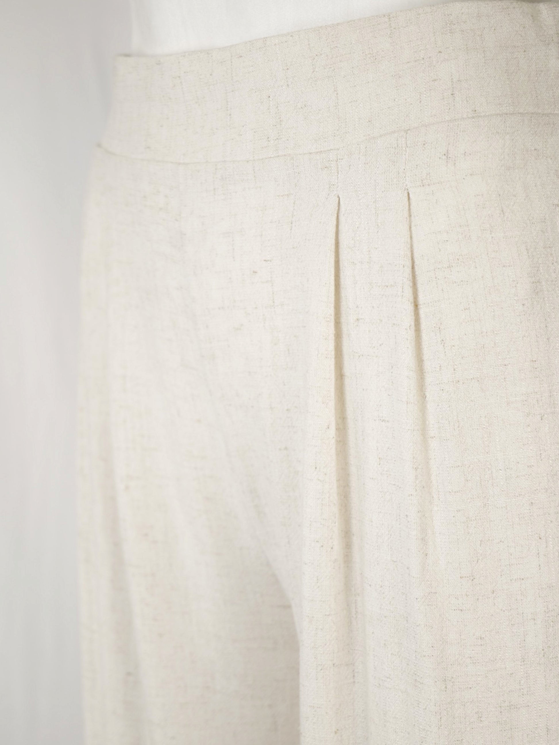 Pantalón Lino Beige Mujer - palazzo mujer lino beige tiro alto corte recto ancho elegante, pantalón fluido casual chic minimalista, trousers verano holgado cómodo outfit classy old money tendencia moda femenina