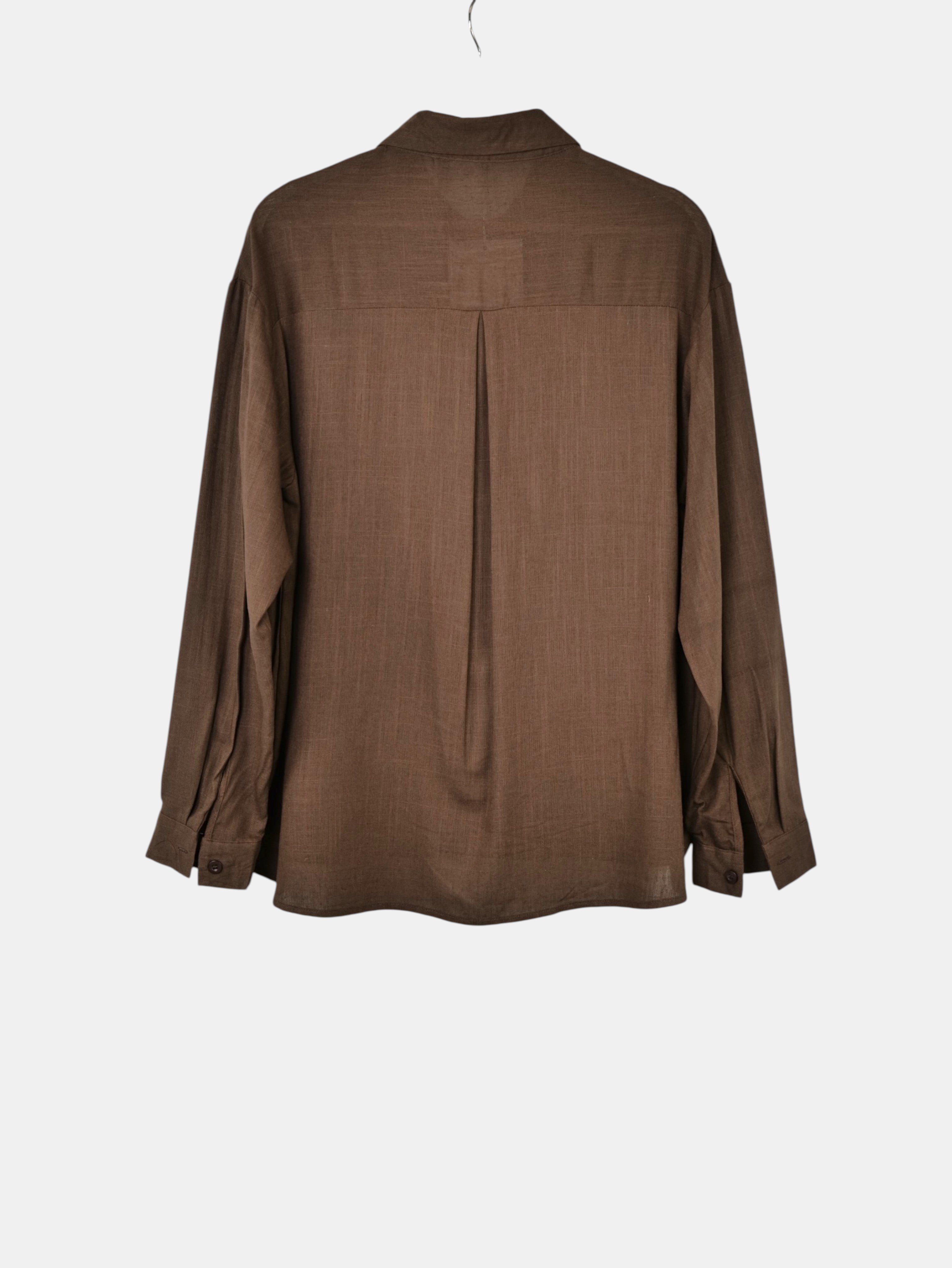 Conjunto mujer lino camisa manga larga y pantalón palazzo ancho cintura elástica, set dos piezas elegante casual holgado minimalista outfit verano cómodo estilo classy moda femenina
