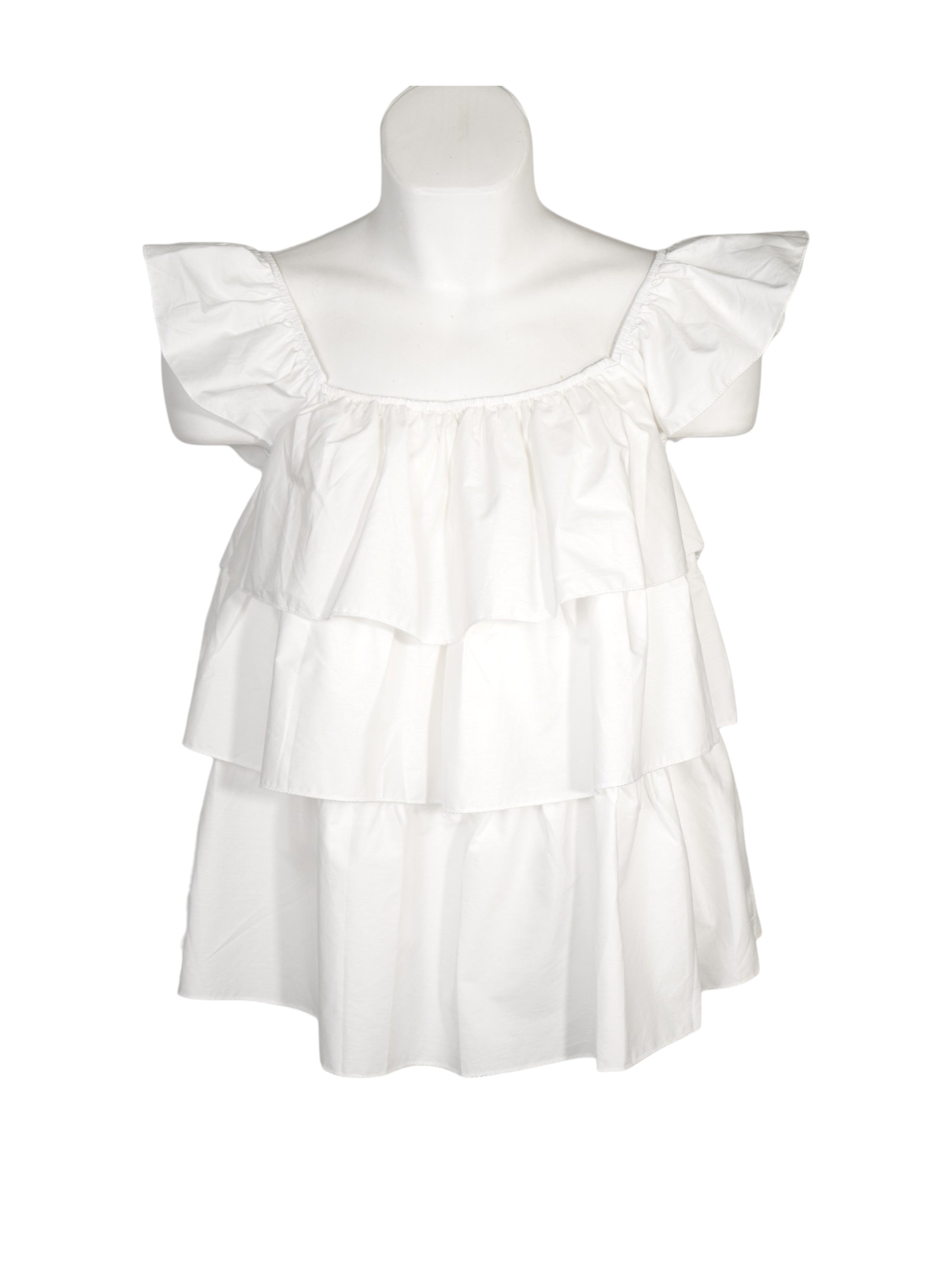 Top mujer volantes escote bardot hombros descubiertos sin mangas blusa corta fluida estilo boho romántico verano, top casual chic holgado outfit femenino moda tendencia