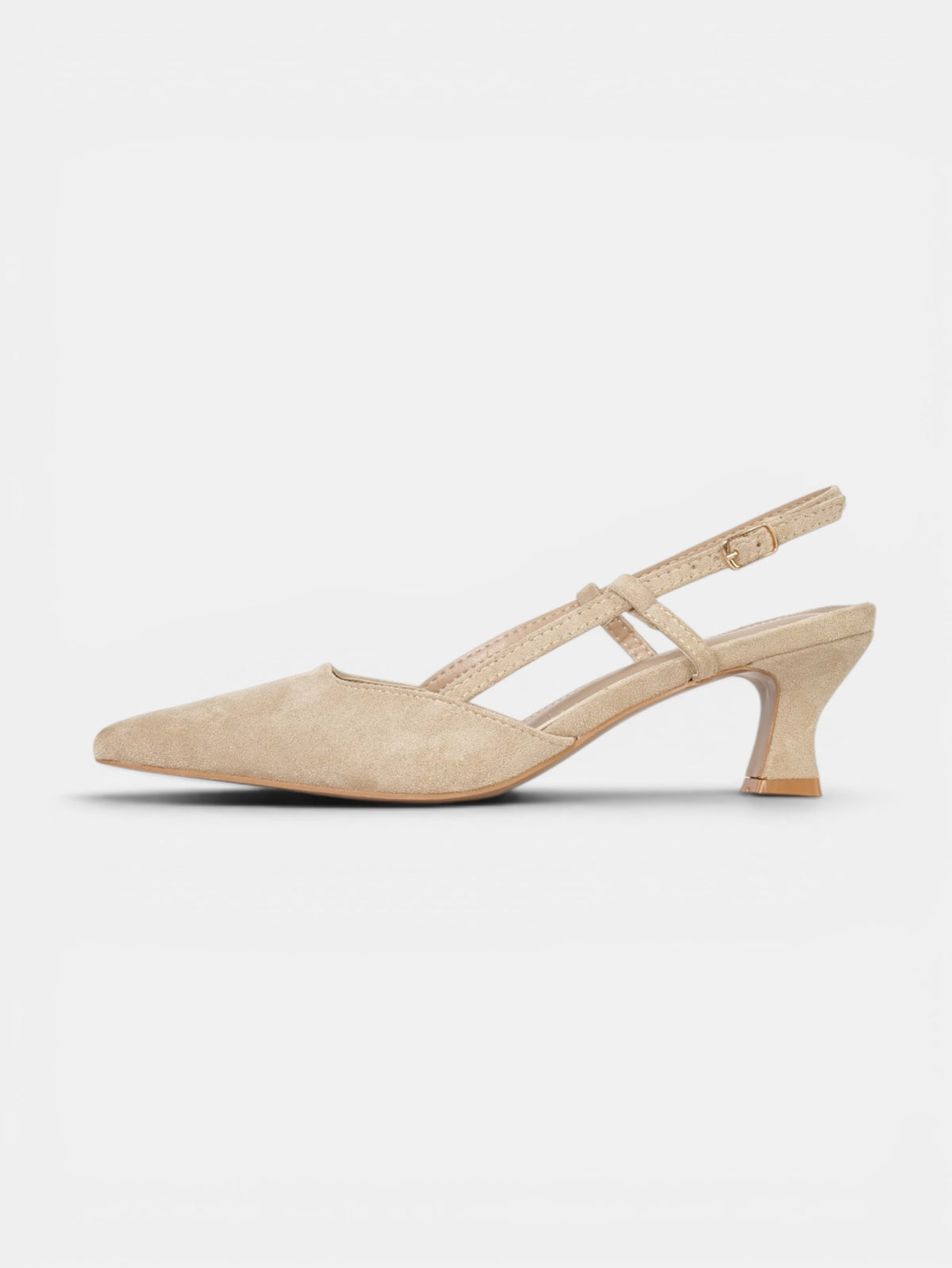 Zapatos de tacón slingback elegantes para mujer con punta fina, zapatos destalonados de terciopelo, tacón bajo cómodo con tira trasera ajustable en beige, rosa, marrón chocolate y negro para comuniones bodas eventos importantes