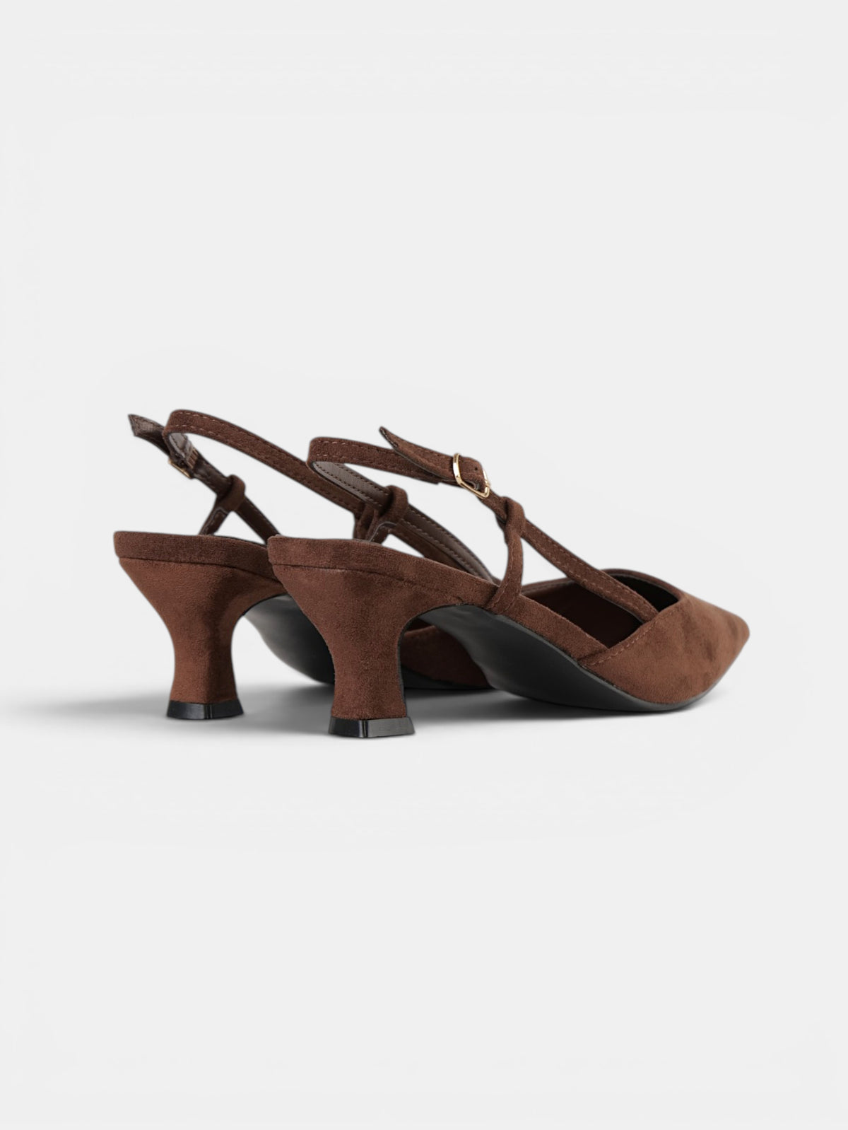 Zapatos de tacón slingback elegantes para mujer con punta fina, zapatos destalonados de terciopelo, tacón bajo cómodo con tira trasera ajustable en beige, rosa, marrón chocolate y negro para comuniones bodas eventos importantes