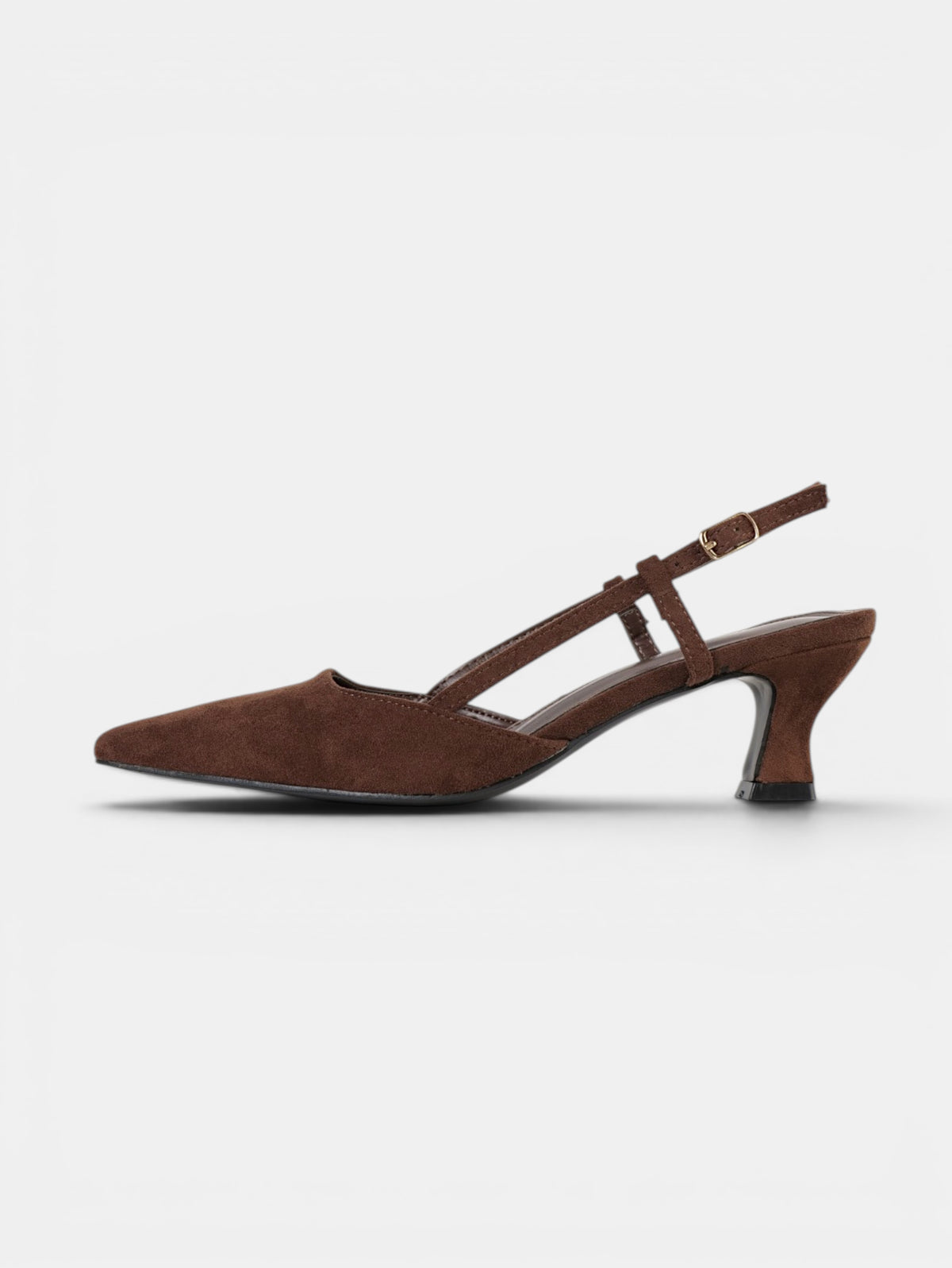 Zapatos de tacón slingback elegantes para mujer con punta fina, zapatos destalonados de terciopelo, tacón bajo cómodo con tira trasera ajustable en beige, rosa, marrón chocolate y negro para comuniones bodas eventos importantes