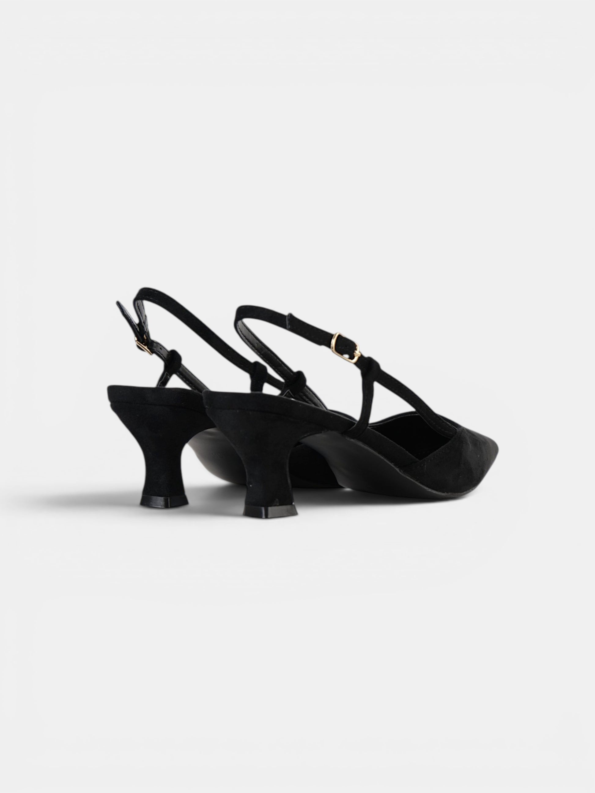 Zapatos de tacón slingback elegantes para mujer con punta fina, zapatos destalonados de terciopelo, tacón bajo cómodo con tira trasera ajustable en beige, rosa, marrón chocolate y negro para comuniones bodas eventos importantes
