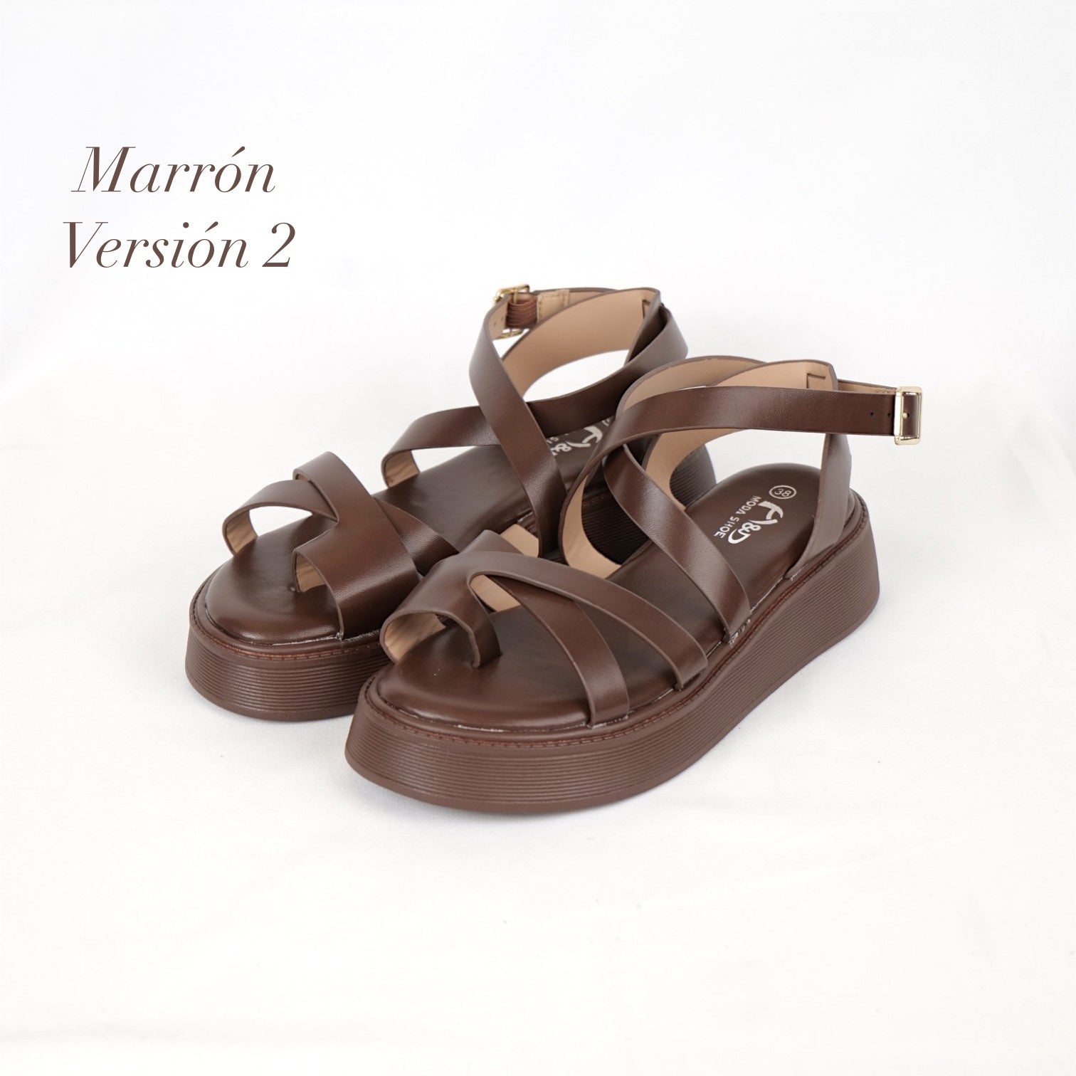 Sandalias planas de plataforma para mujer con tiras cruzadas estilo romano, sandalias minimalistas con pulsera al tobillo ajustable, suela gruesa cómoda, zapatos casuales de verano en color negro y marrón