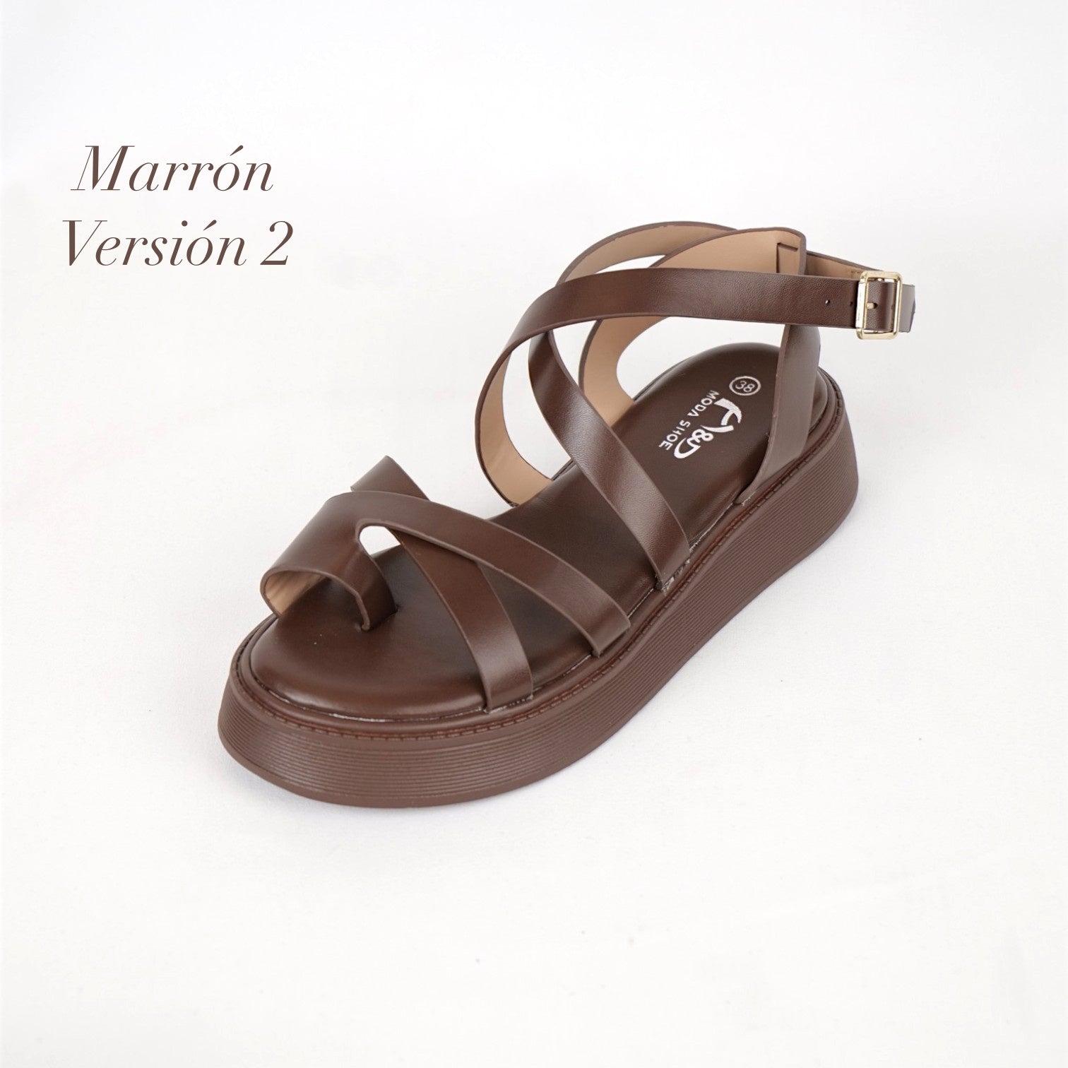 Sandalias planas de plataforma para mujer con tiras cruzadas estilo romano, sandalias minimalistas con pulsera al tobillo ajustable, suela gruesa cómoda, zapatos casuales de verano en color negro y marrón