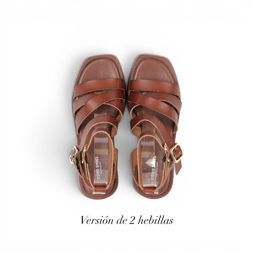 Sandalias Romanas con Plataforma alta para mujer en negro con tiras múltiples y hebillas metálicas, zapatos abiertos cómodos estilo casual urbano