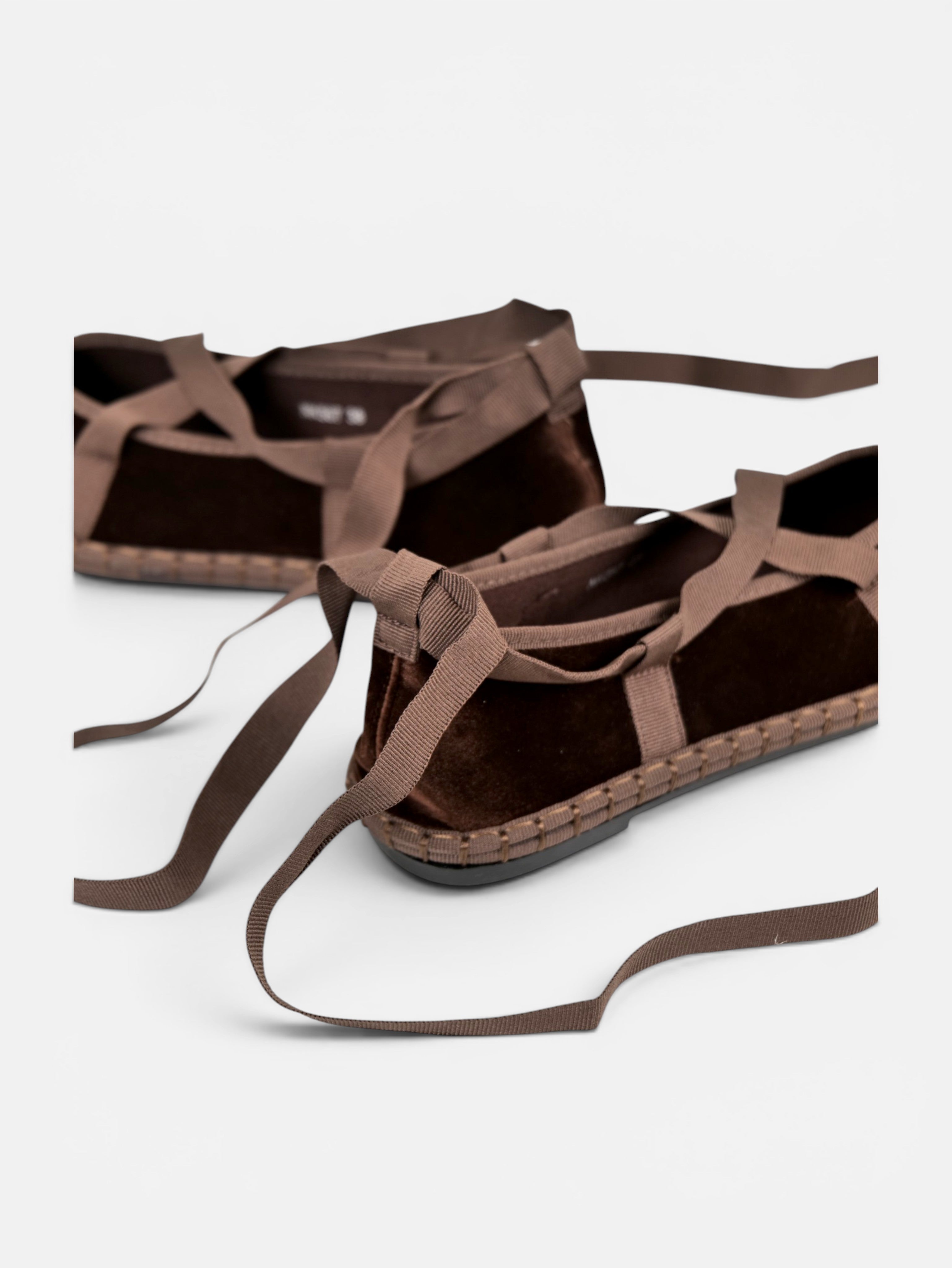 Merceditas manoletinas con cintas para atar mujer, bailarinas de gamuza sintética, zapato plano cómodo, punta redonda, estilo ballet, plantilla acolchada, elegantes para diario, oficina, eventos y otoño primavera