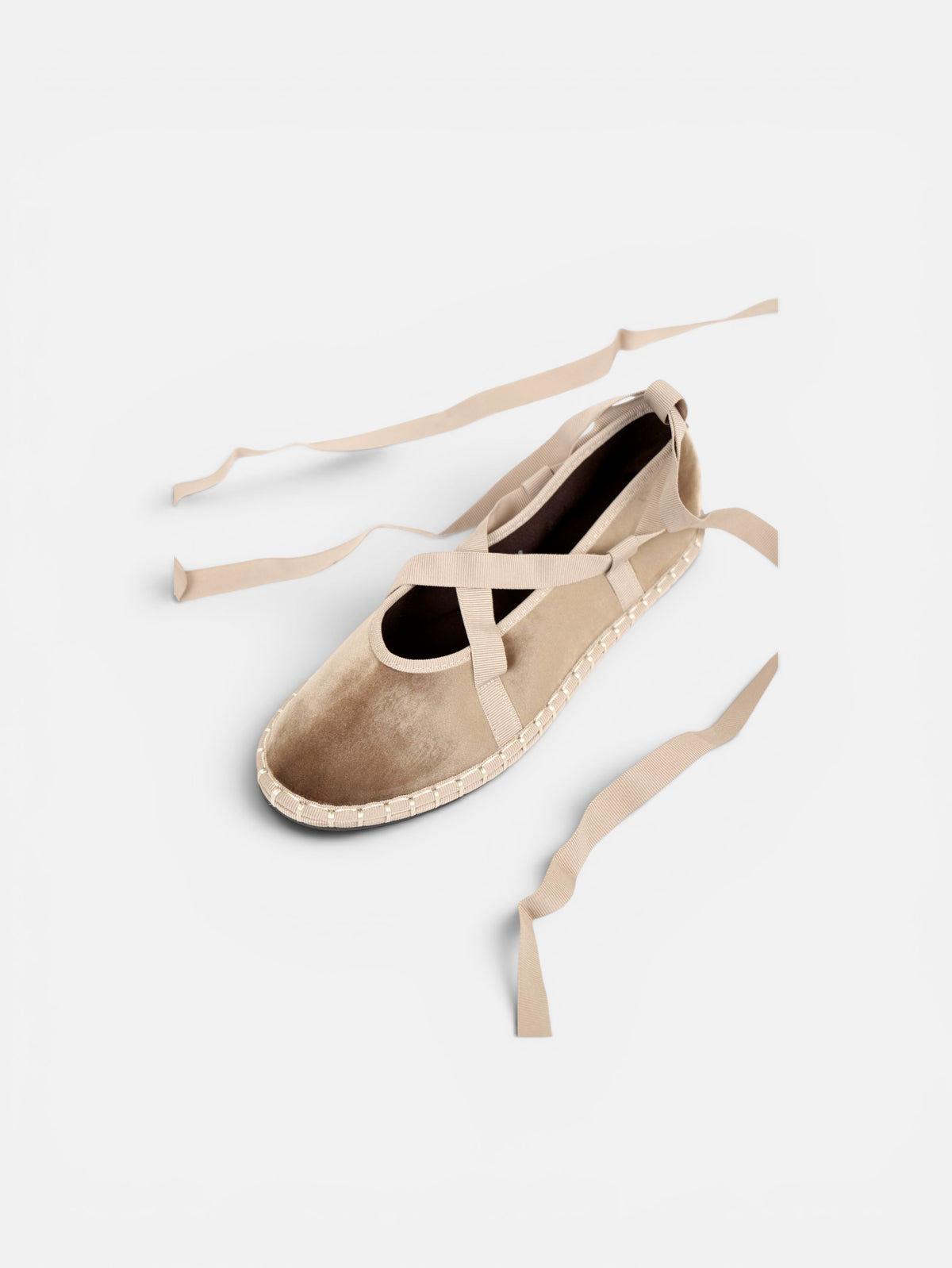 Merceditas manoletinas con cintas para atar mujer, bailarinas de gamuza sintética, zapato plano cómodo, punta redonda, estilo ballet, plantilla acolchada, elegantes para diario, oficina, eventos y otoño primavera