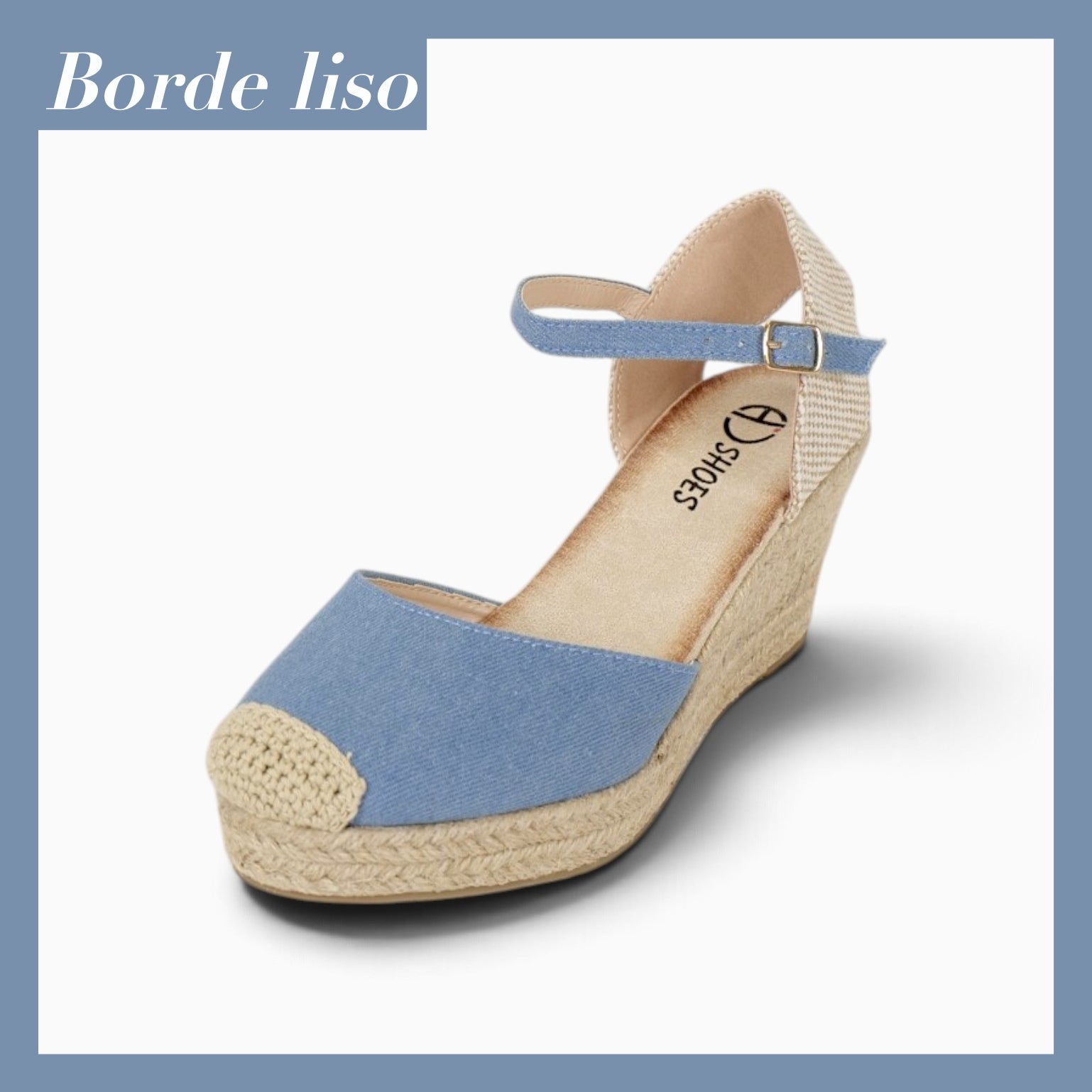 Sandalias de cuña con pulsera 8cm
