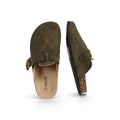 Zapatos destalonados planos con plantilla cómoda y suela efecto corcho, casual otoño invierno