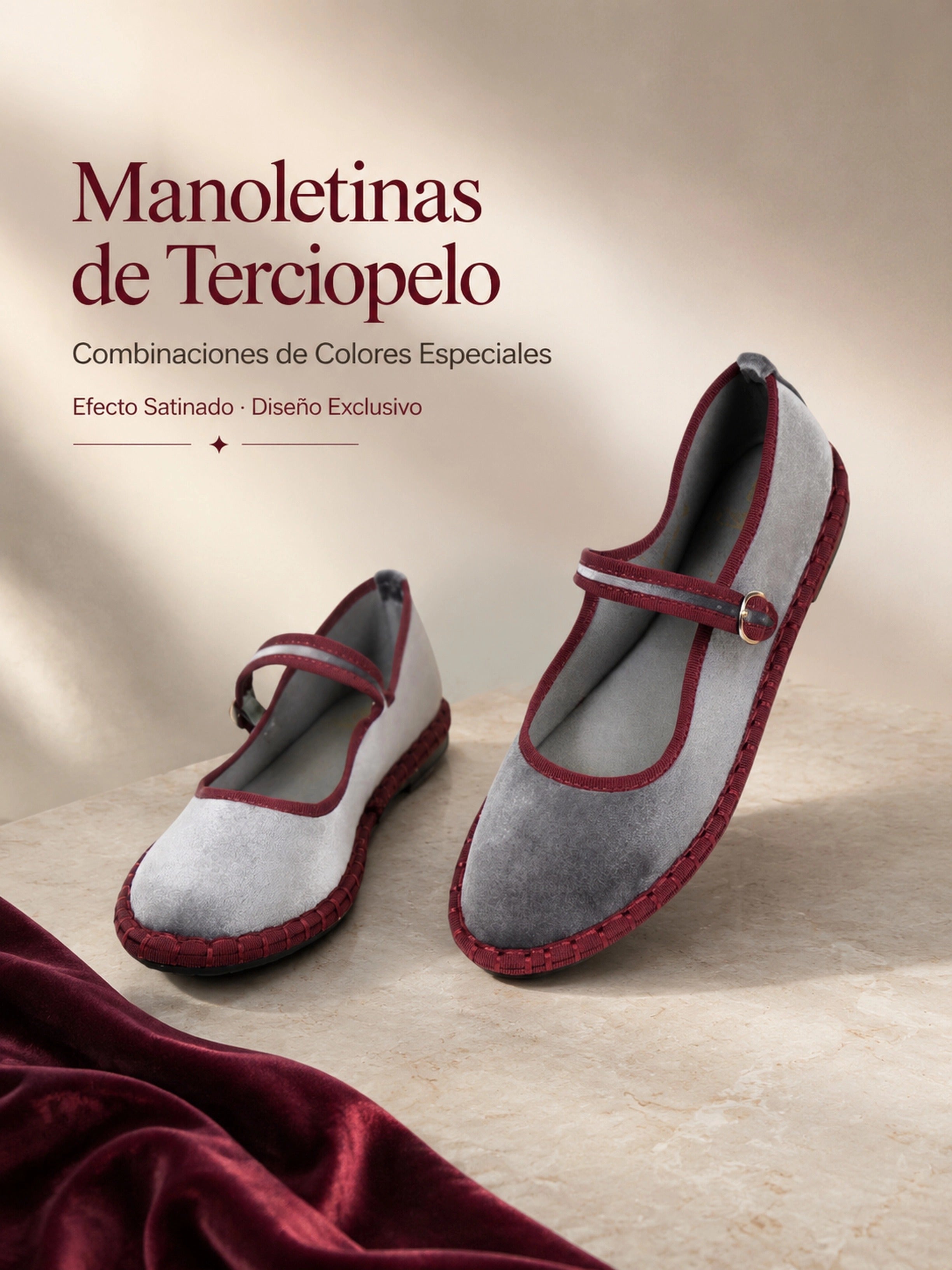 Merceditas terciopelo con hebilla ajustable para mujer, manoletinas bailarinas planas de terciopelo sintético, punta redonda, cómodas, plantilla acolchada, estilo elegante para diario, oficina, eventos y otoño invierno