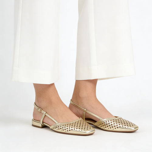 Bailarinas destalonadas para mujer con diseño troquelado y punta fina, estilo elegante y cómodo ideal para verano, eventos y looks casual chic