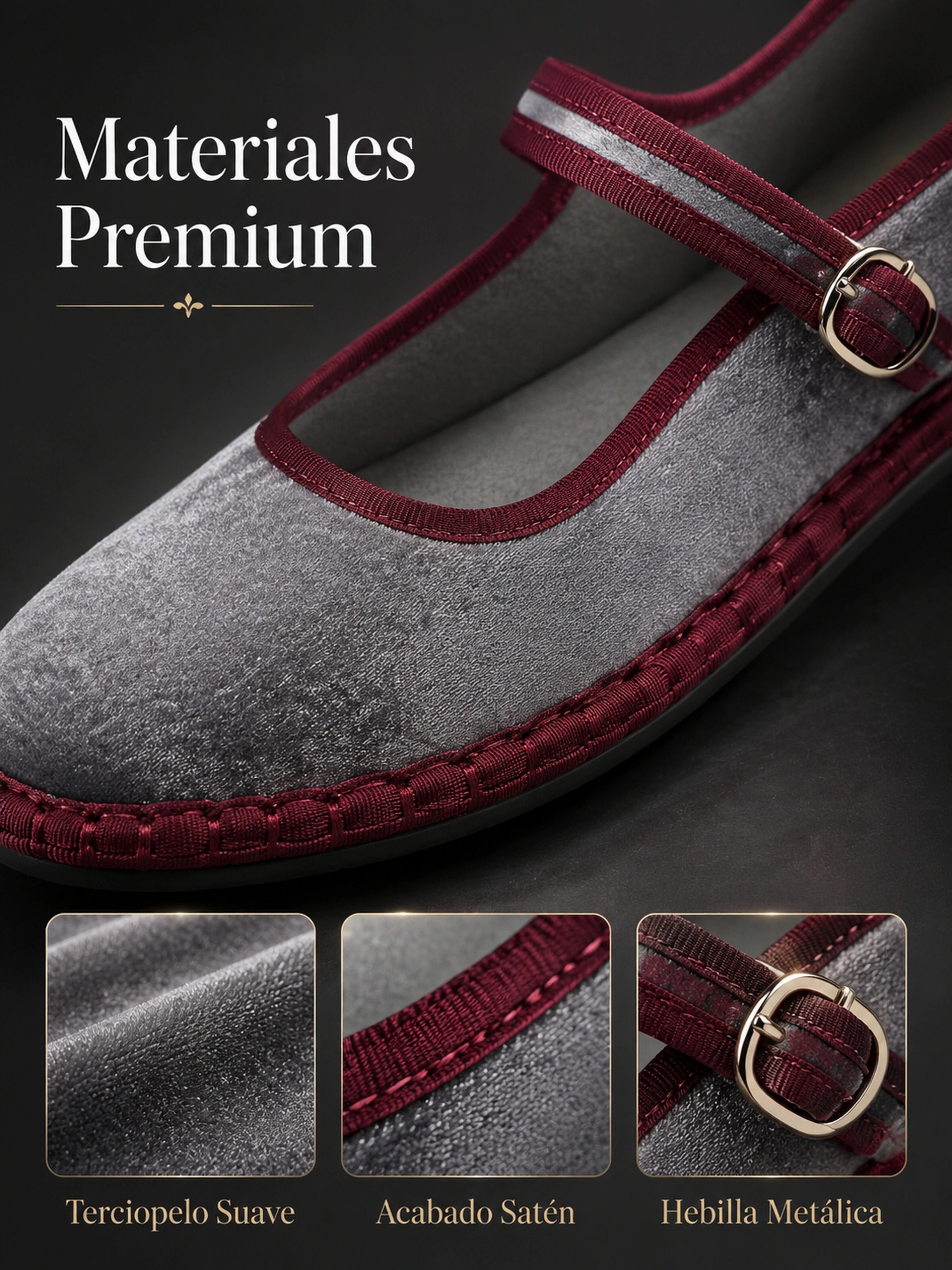 Merceditas terciopelo con hebilla ajustable para mujer, manoletinas bailarinas planas de terciopelo sintético, punta redonda, cómodas, plantilla acolchada, estilo elegante para diario, oficina, eventos y otoño invierno