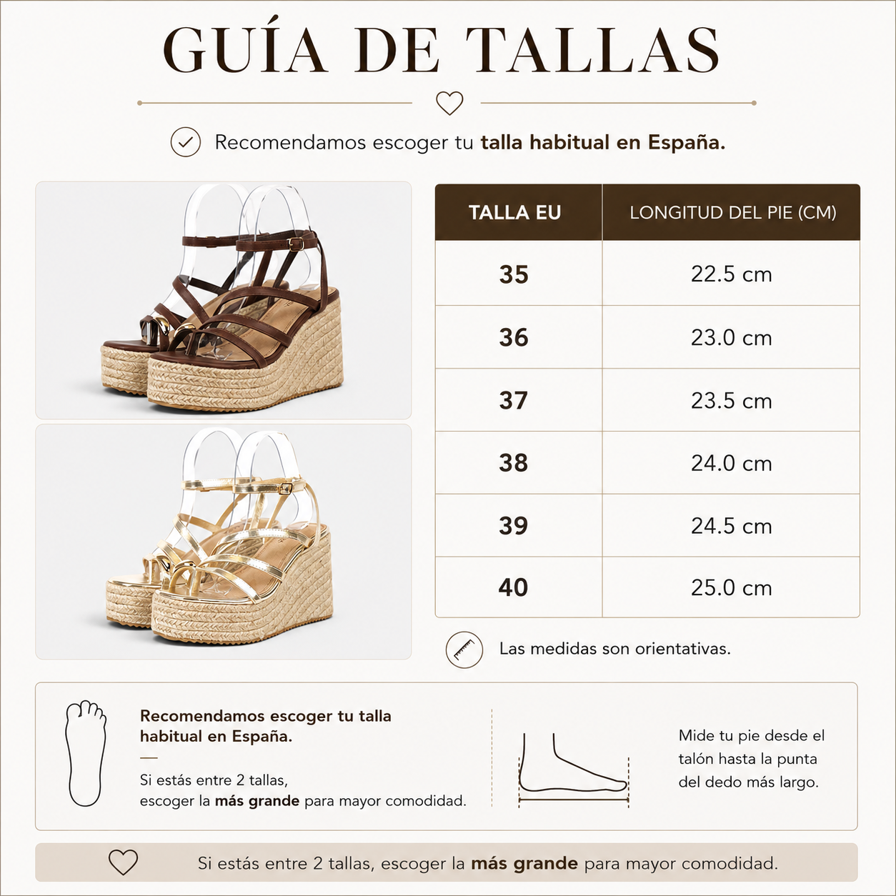 Sandalias de Cuña 10,5cm Anillo en el dedo, cuñas de esparto para mujer con plataforma de esparto y detalle dorado, sandalias elegantes de verano en negro, marrón, dorado y blanco