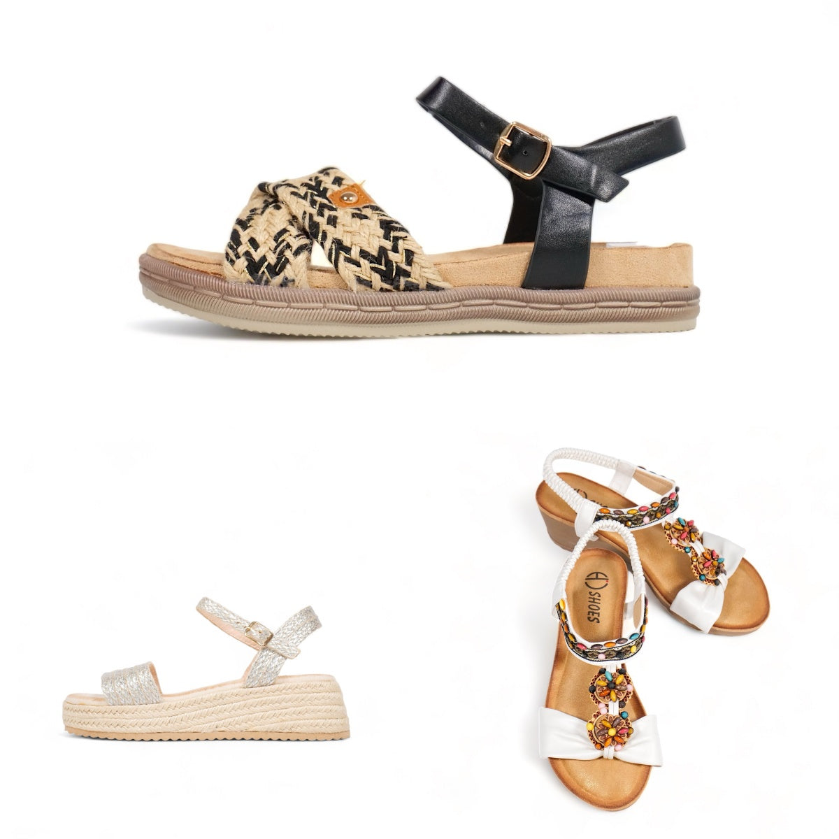 Sandalias planas de mujer, sandalias cómodas de verano para diario, vacaciones, paseo, oficina y viajes, fáciles de combinar con vestidos, pantalones cortos, vaqueros y conjuntos casuales