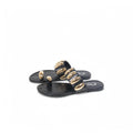 Sandalias planas adorno dorado