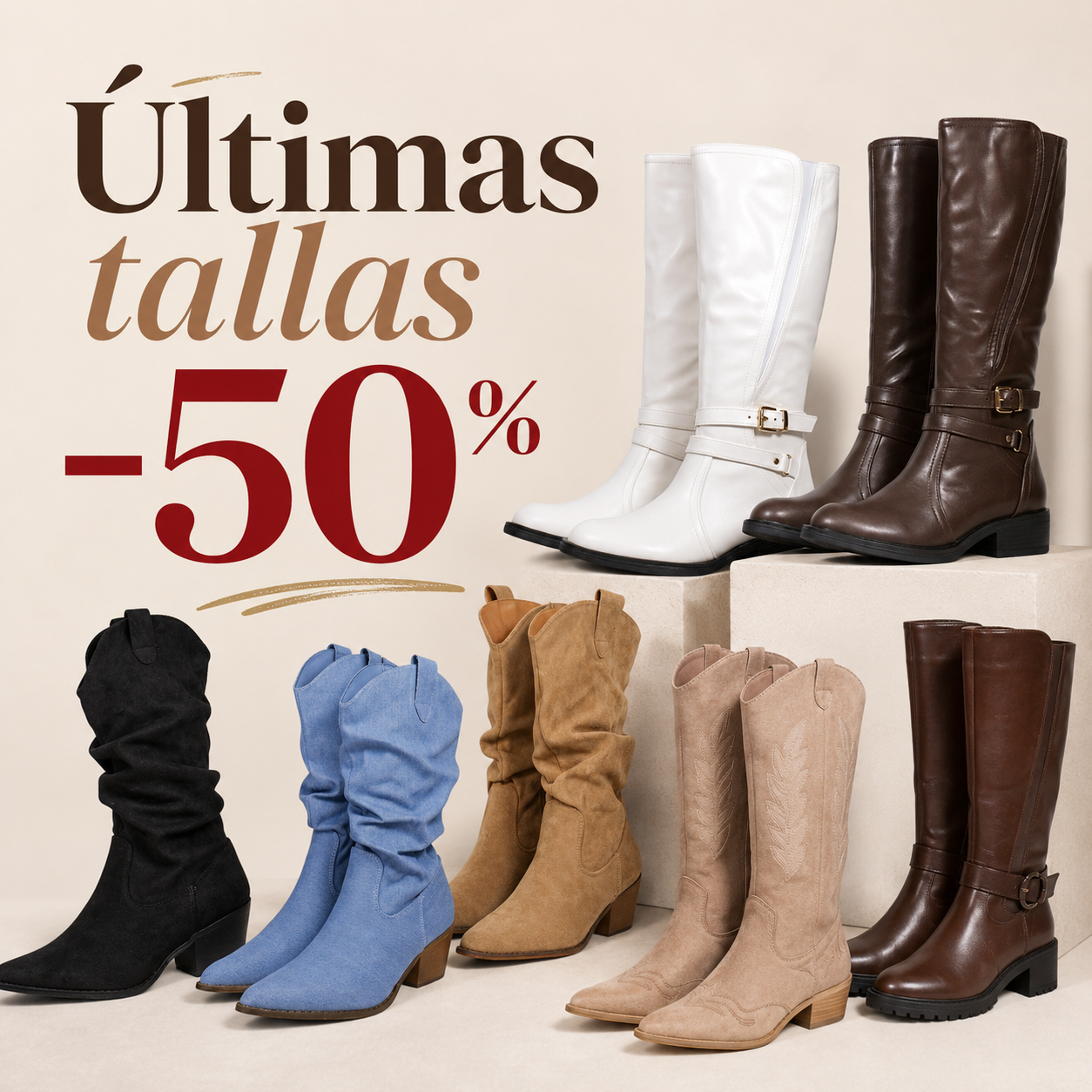 Botas Altas Últimas Tallas con Descuento