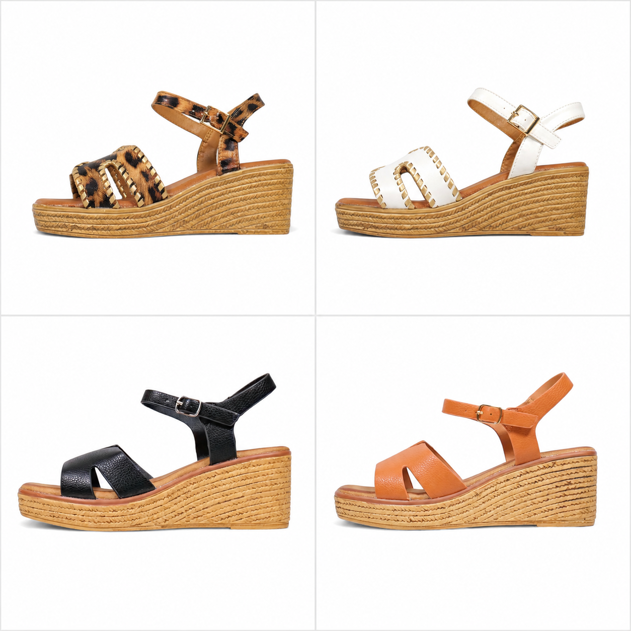 Sandalias de tira con borde de tachuelas