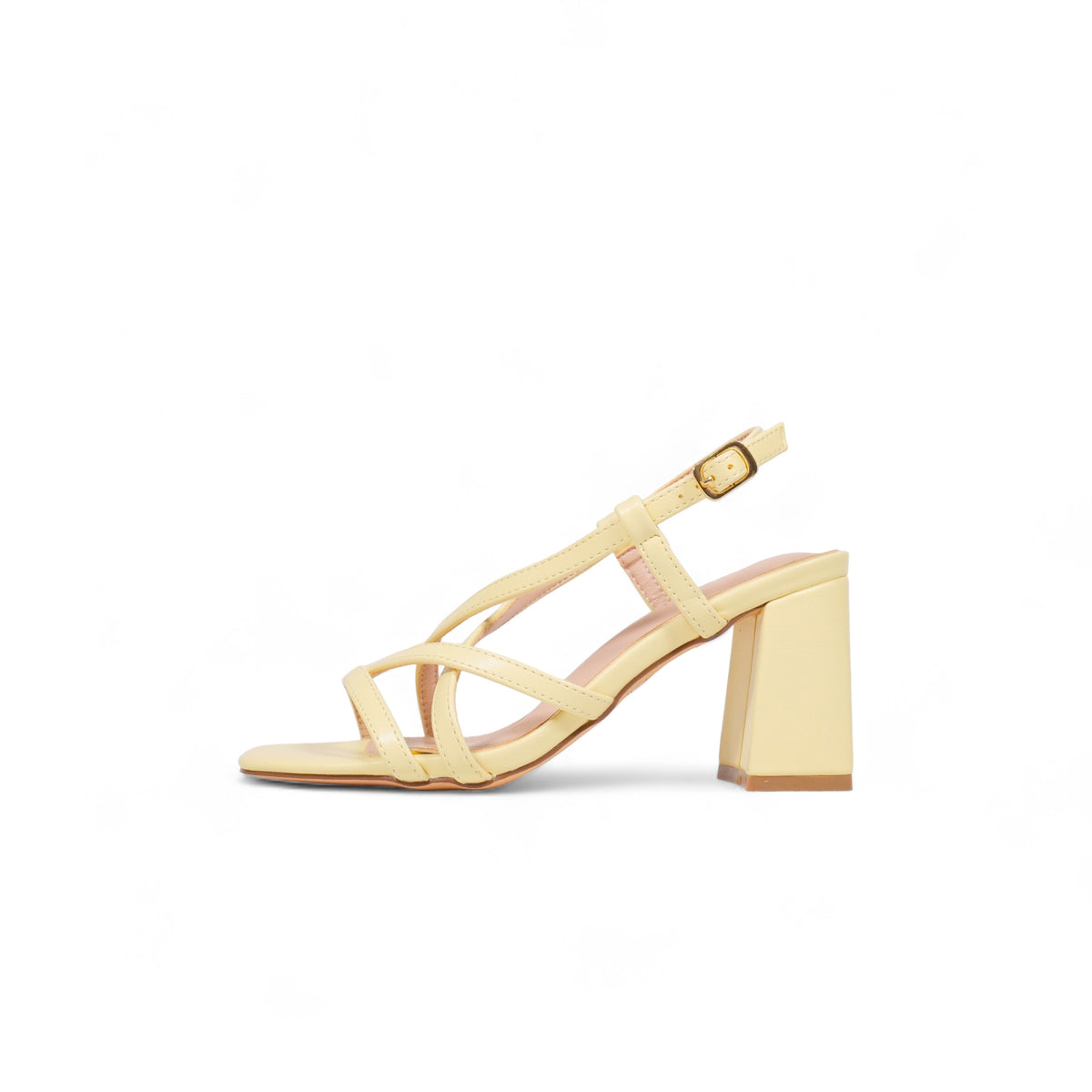 Sandalias de tacón ancho de tiras cruzadas