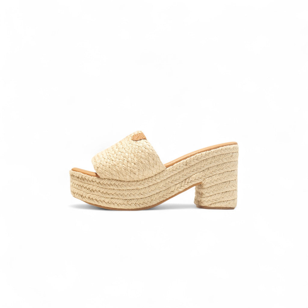 Sandalias de Plataforma de Yute con Tira Ancha