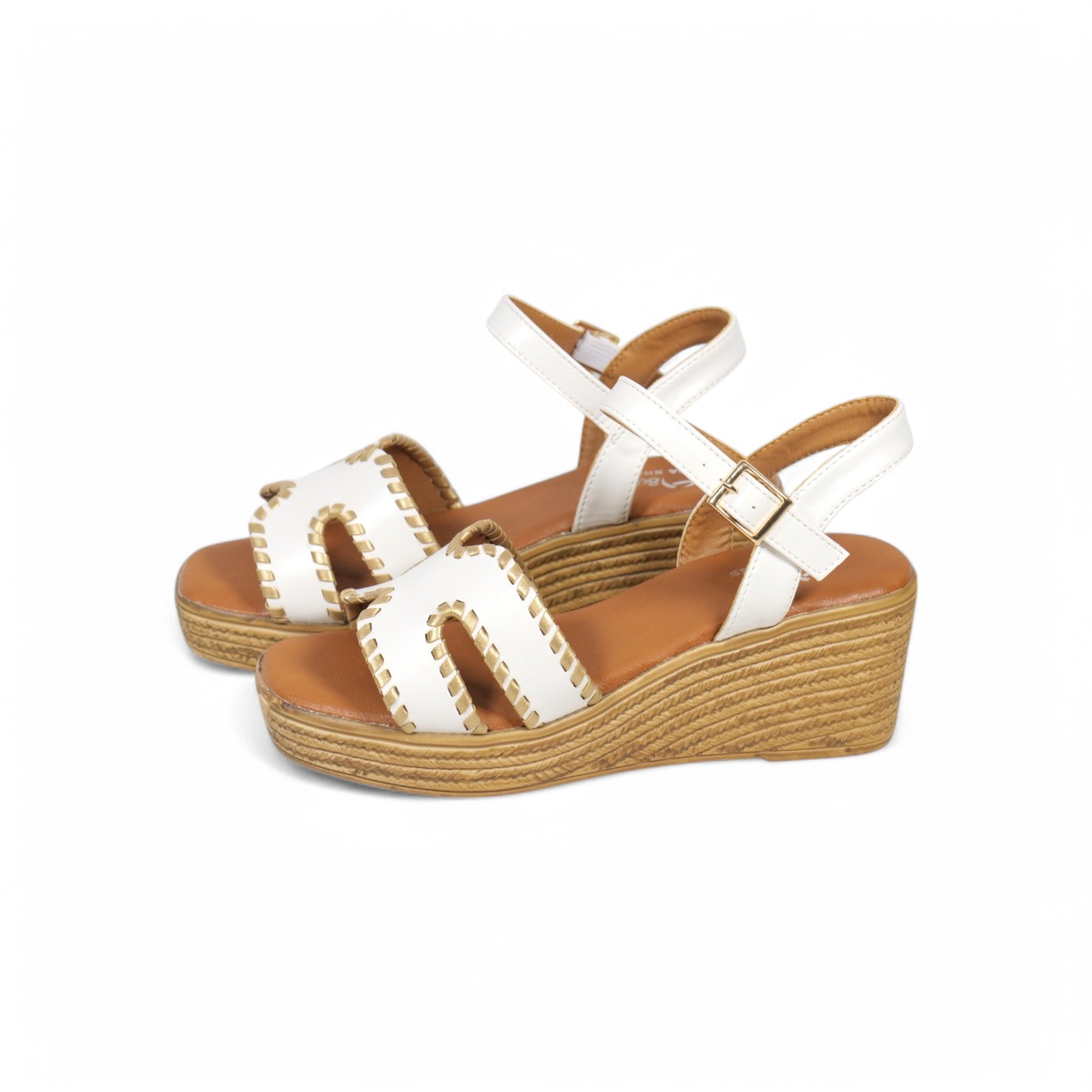 Sandalias de tira con borde de tachuelas