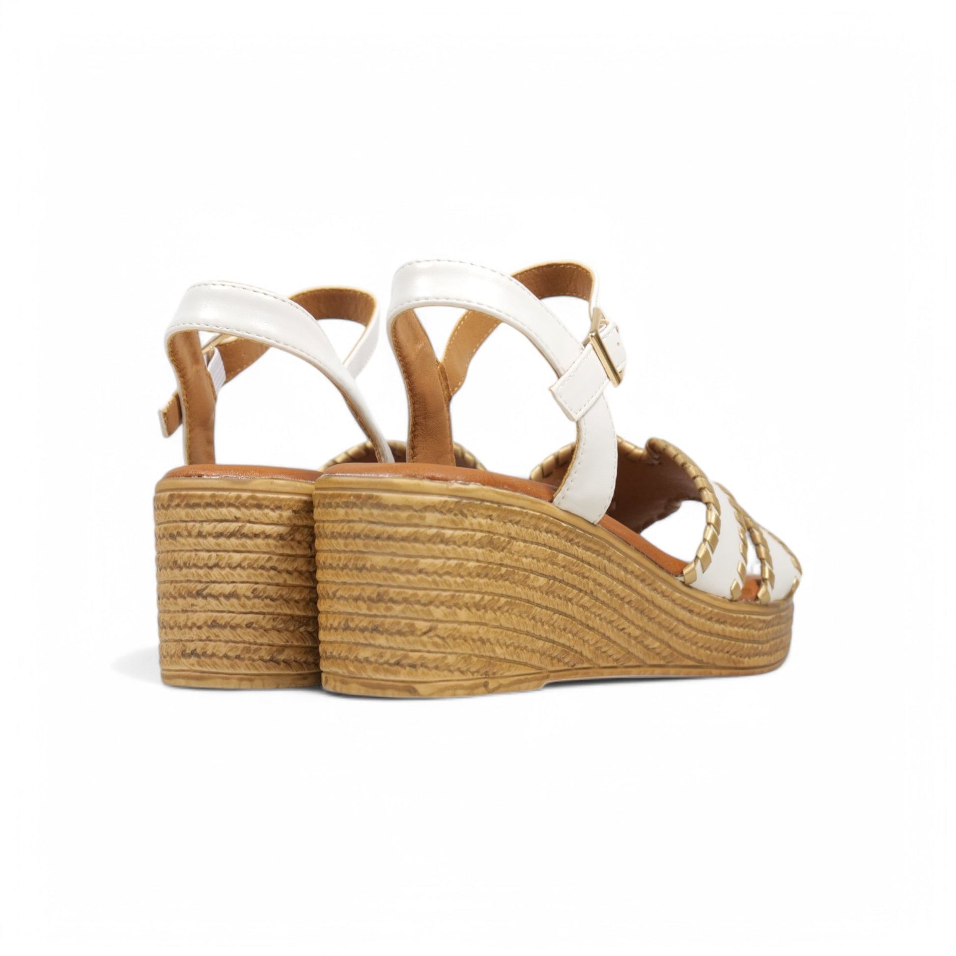 Sandalias de tira con borde de tachuelas