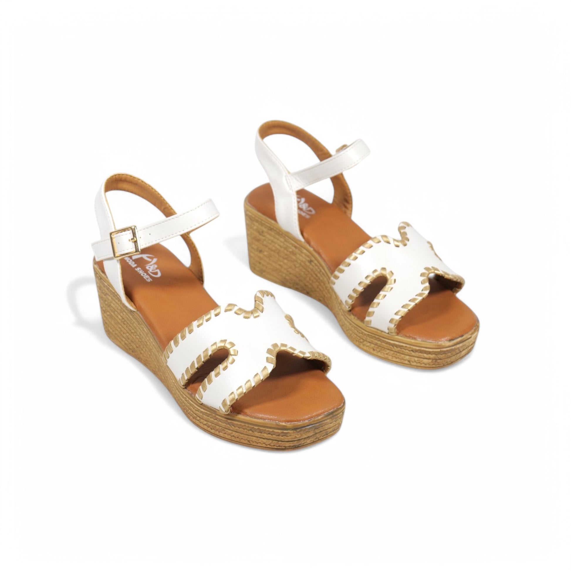 Sandalias de tira con borde de tachuelas