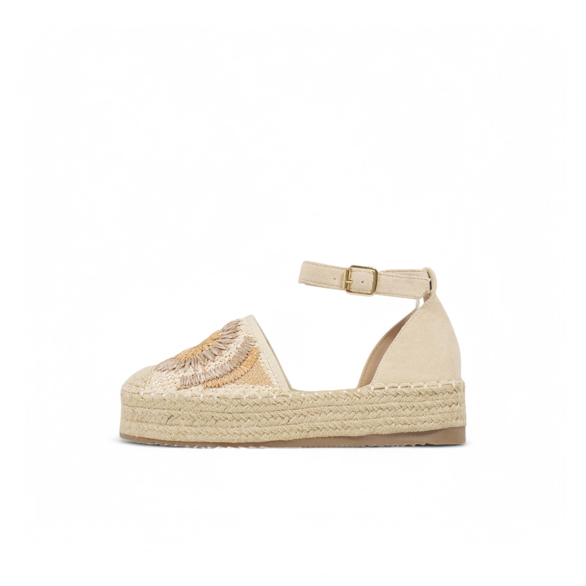 Alpargatas bordadas con plataforma y pulsera