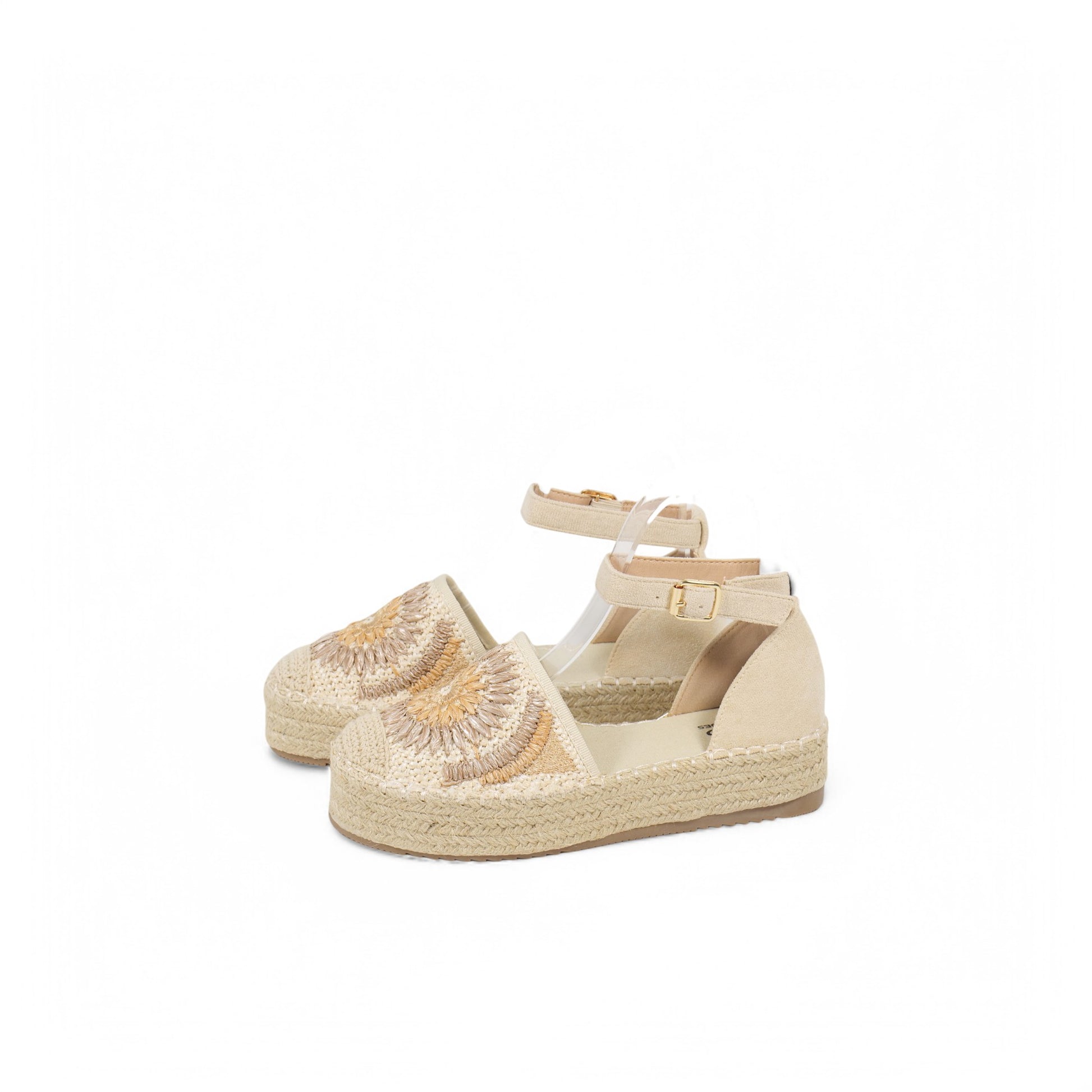 Alpargatas bordadas con plataforma y pulsera