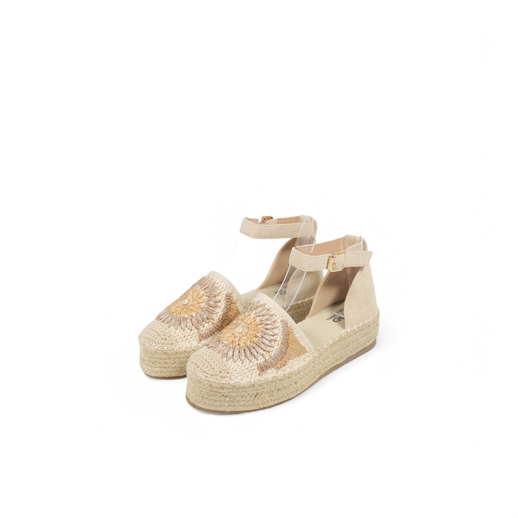 Alpargatas bordadas con plataforma y pulsera
