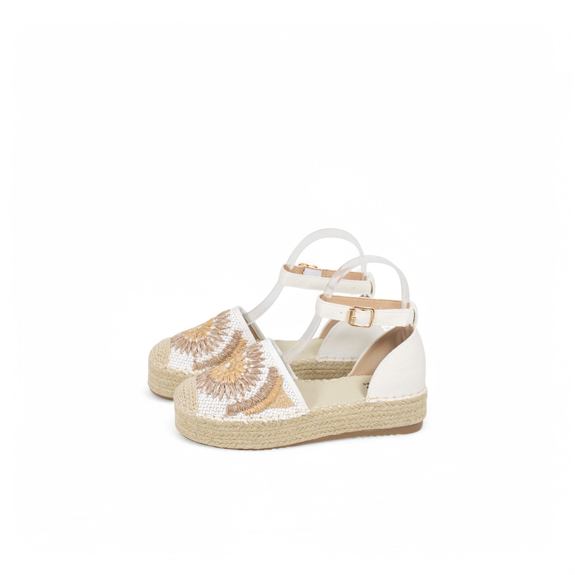 Alpargatas bordadas con plataforma y pulsera