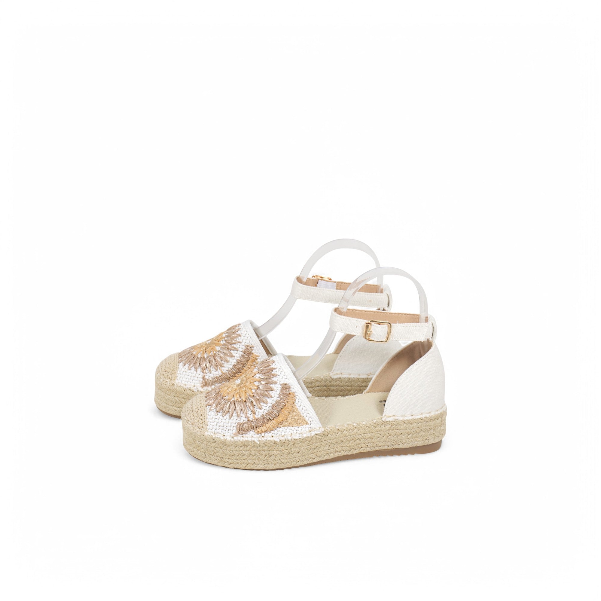 Alpargatas bordadas con plataforma y pulsera