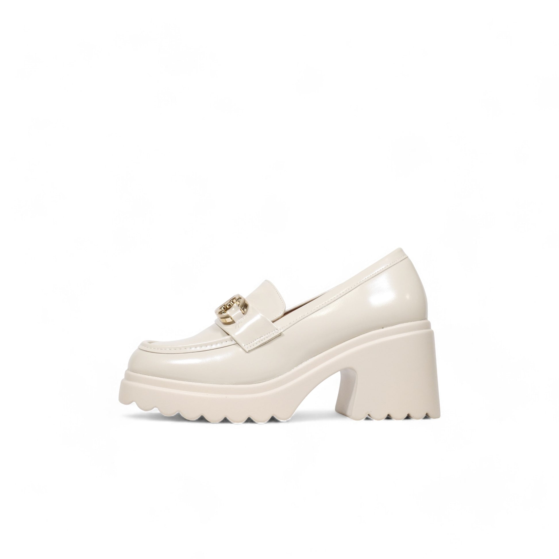 Mocasines con plataforma - imitación cuero