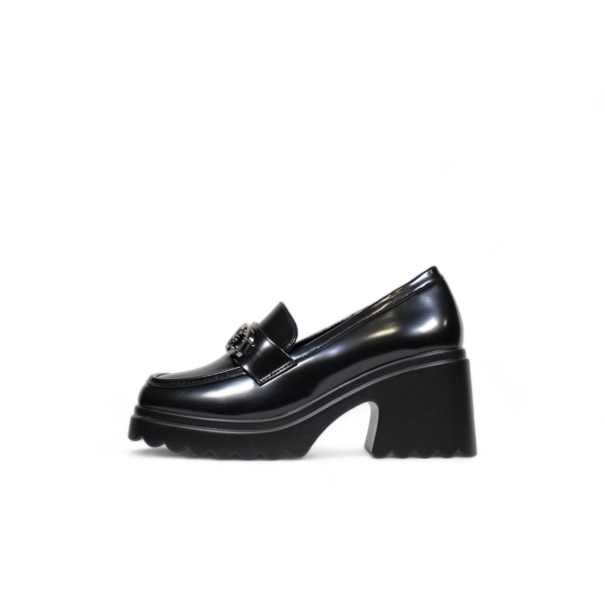 Mocasines con plataforma - imitación cuero